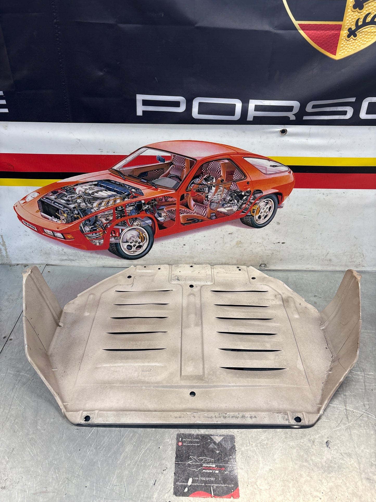 Porsche 944 engine tray / belly pan / undertray used. Aluminium. refurbished 94434116101