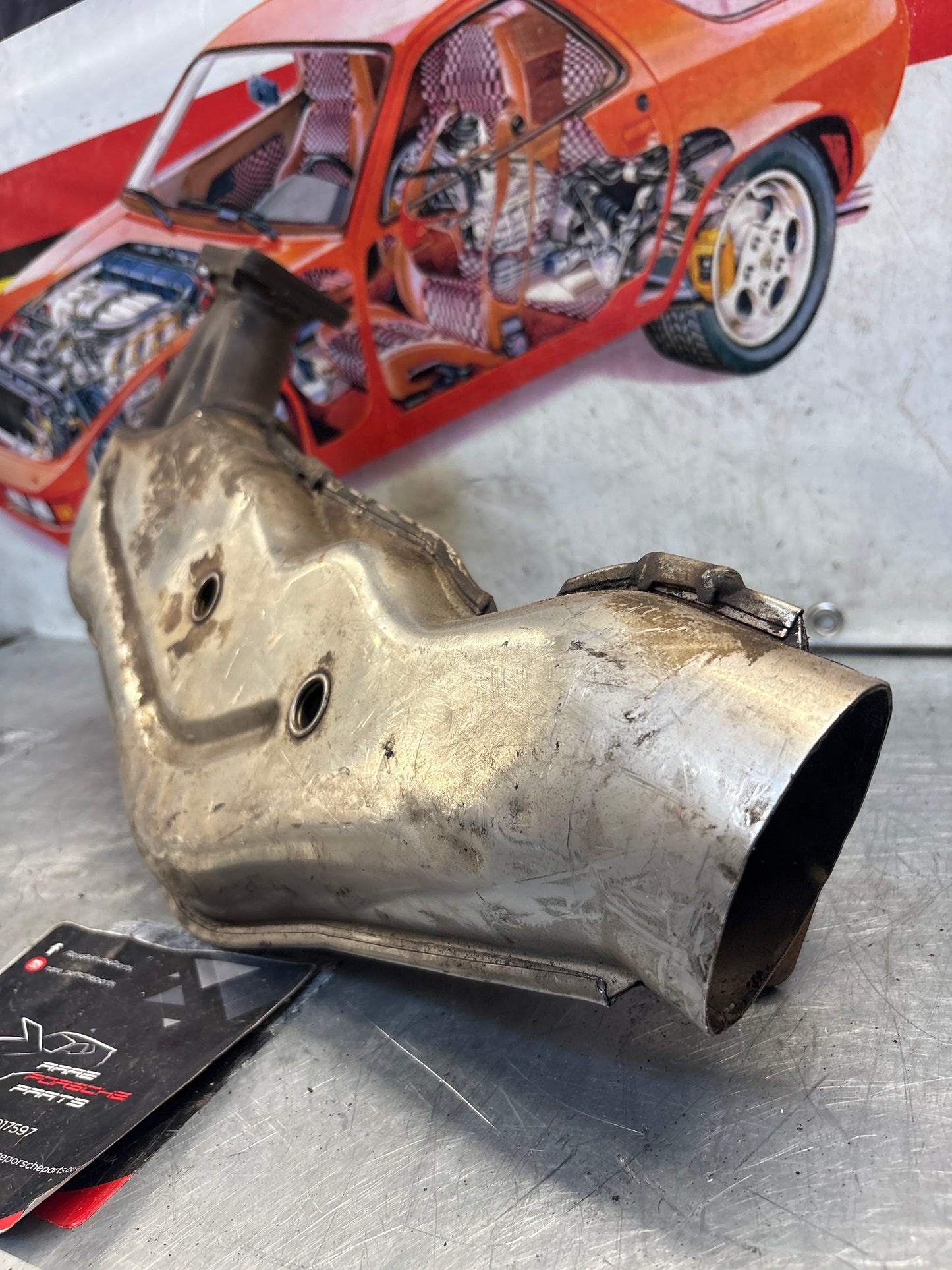 Porsche 911 964 right heat exchanger, used 96421104004