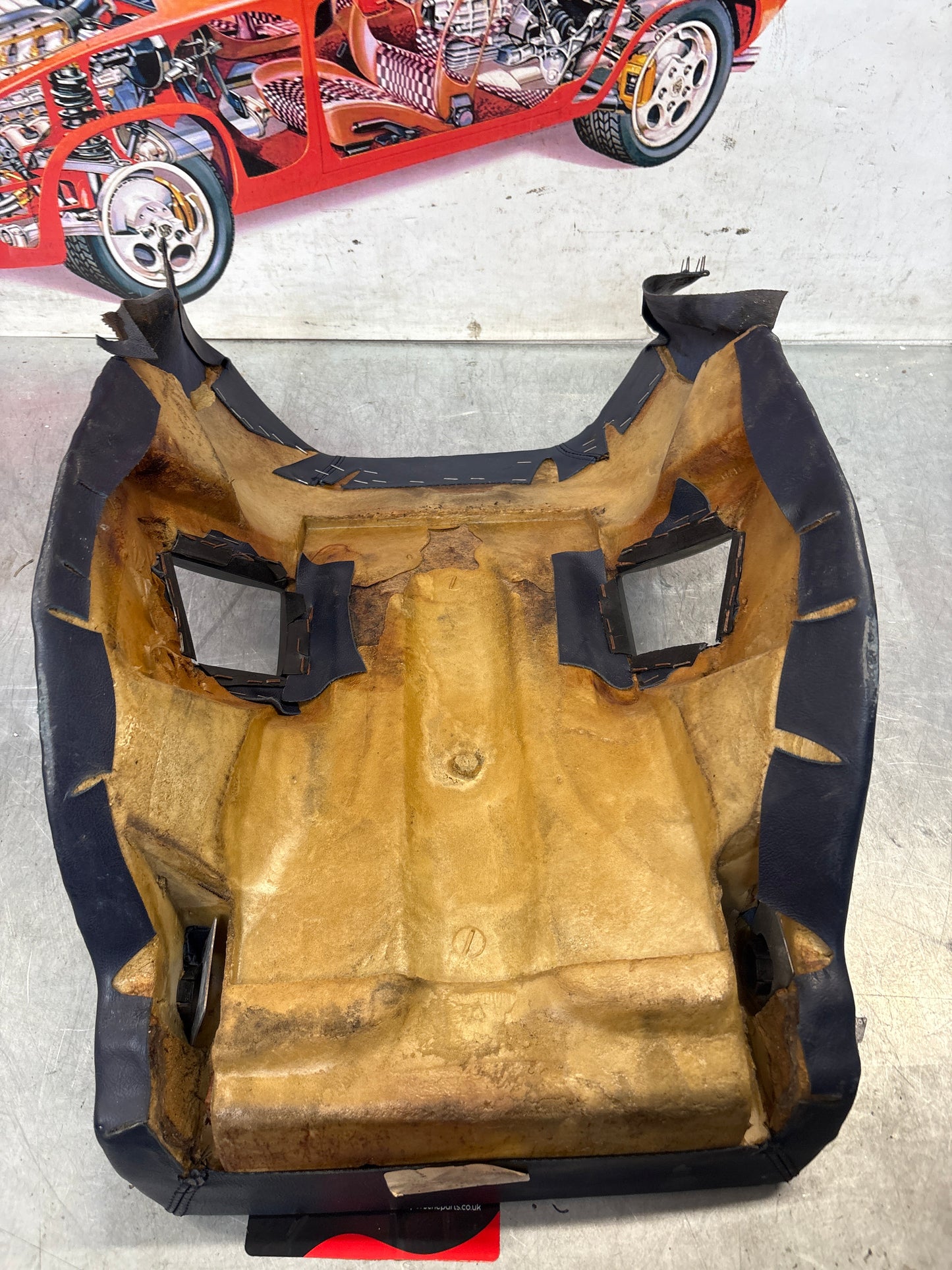 Porsche 928 S center console, rear armrest, marine blue, no package box,used 92852234530