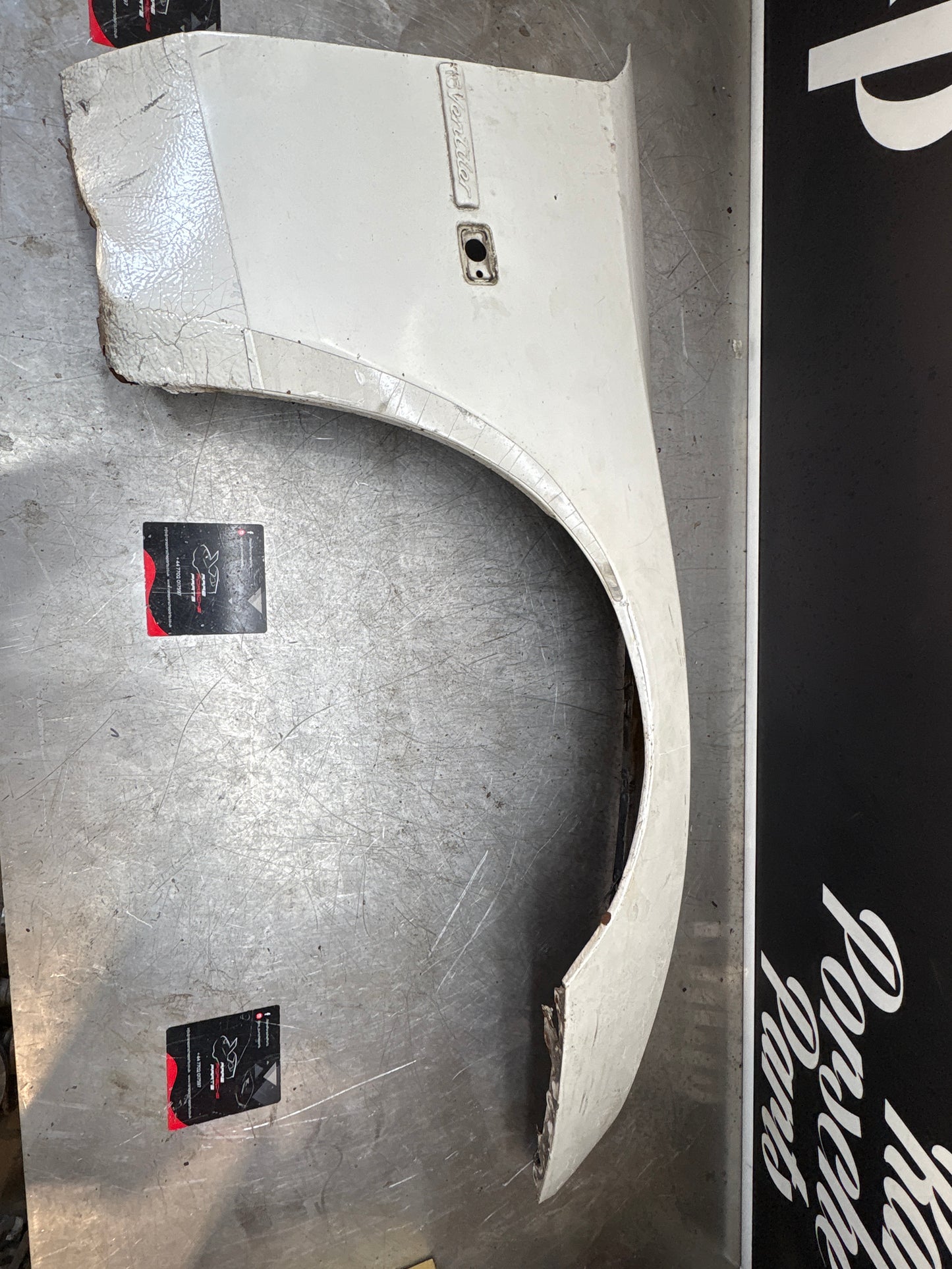 Porsche 944, early front right wing, in need of repair