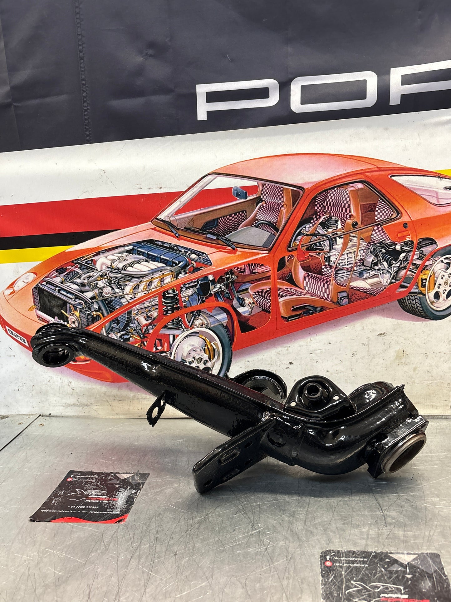 Porsche 924 944  -85.5 Rear left trailing arm,  refurbished 94433102100