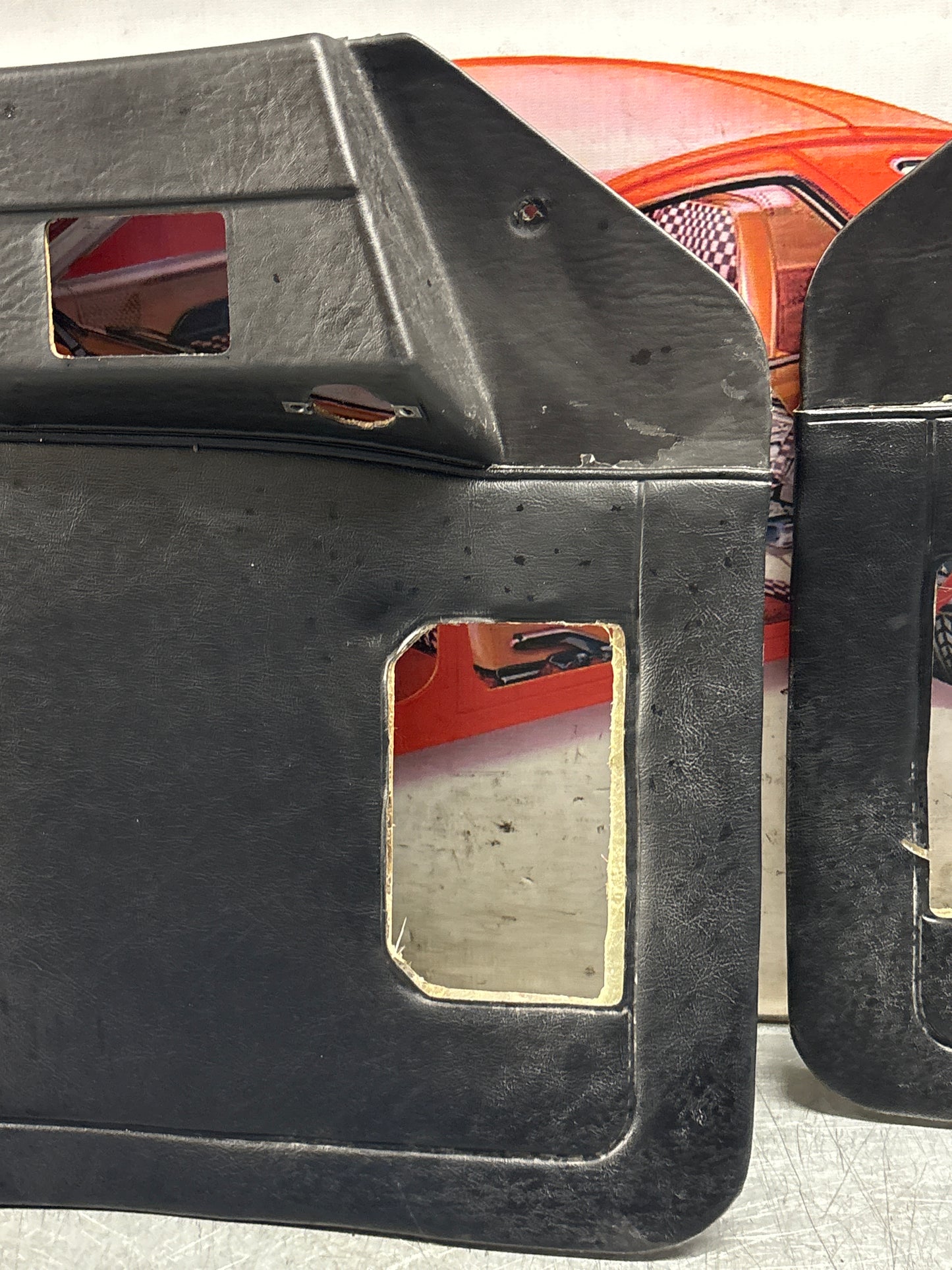 Porsche 924 / 944 Pair of early electric door cards, LHD 477867012 / 477867011