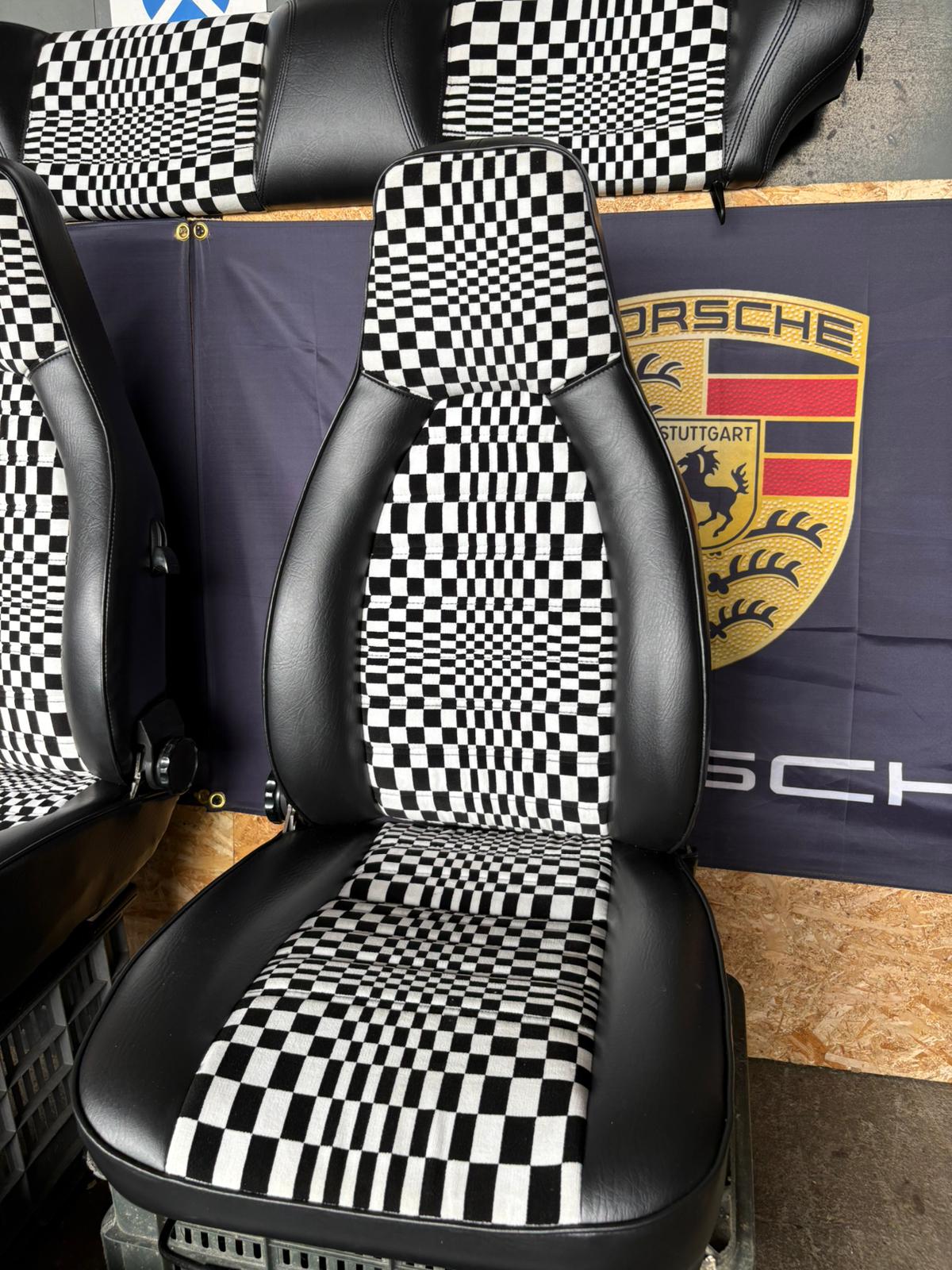 Porsche 924 944 set of seats, Pascha, refurbished, front and rear seats