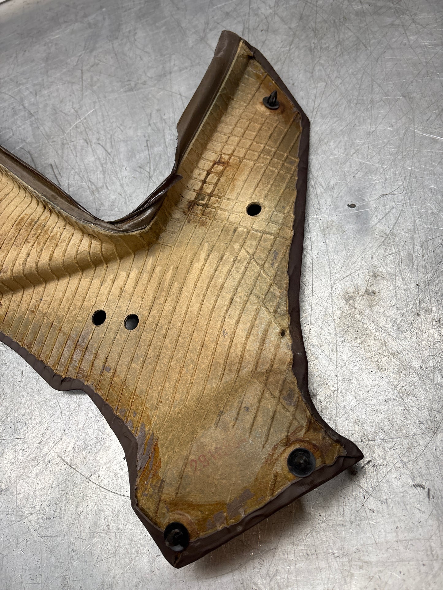Porsche 944 924 brown left rear interior C Post trim /card . Quarter panel trim used, 94455502101