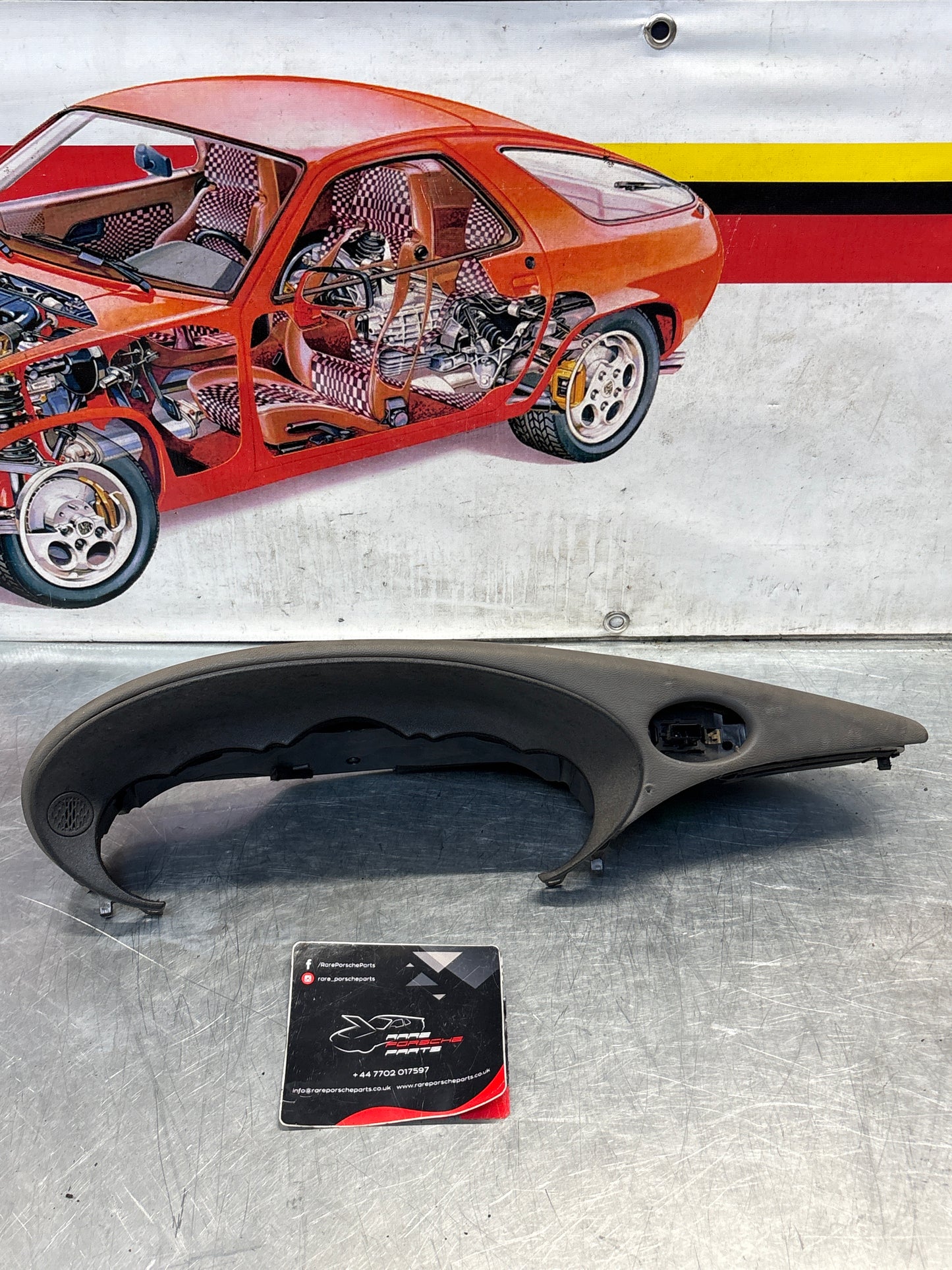 Porsche 911 996 dasboard cluster trim, used, grey 99655205902