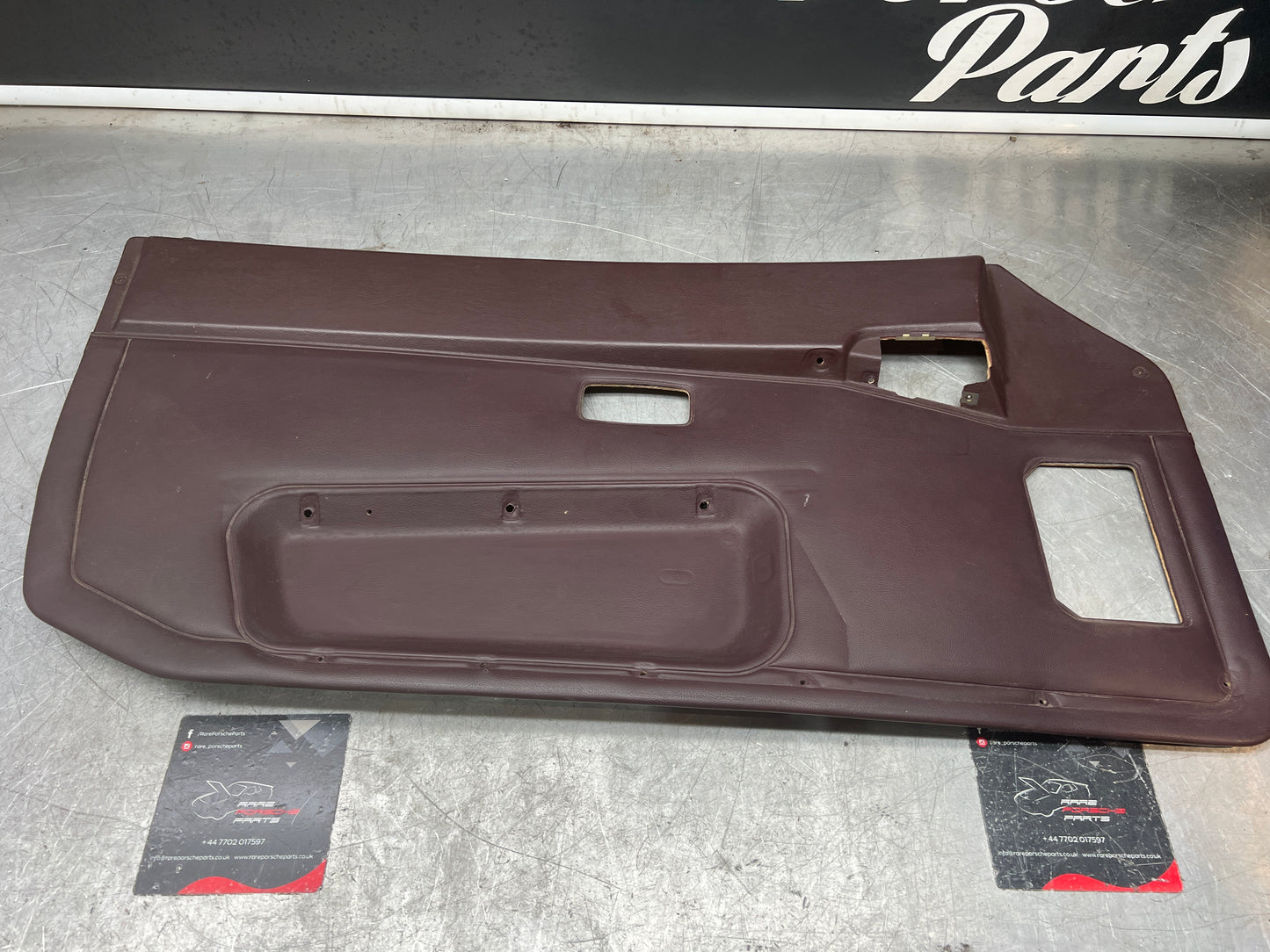 Porsche 944 left burgundy  door card for late cars from 85.5 944555017