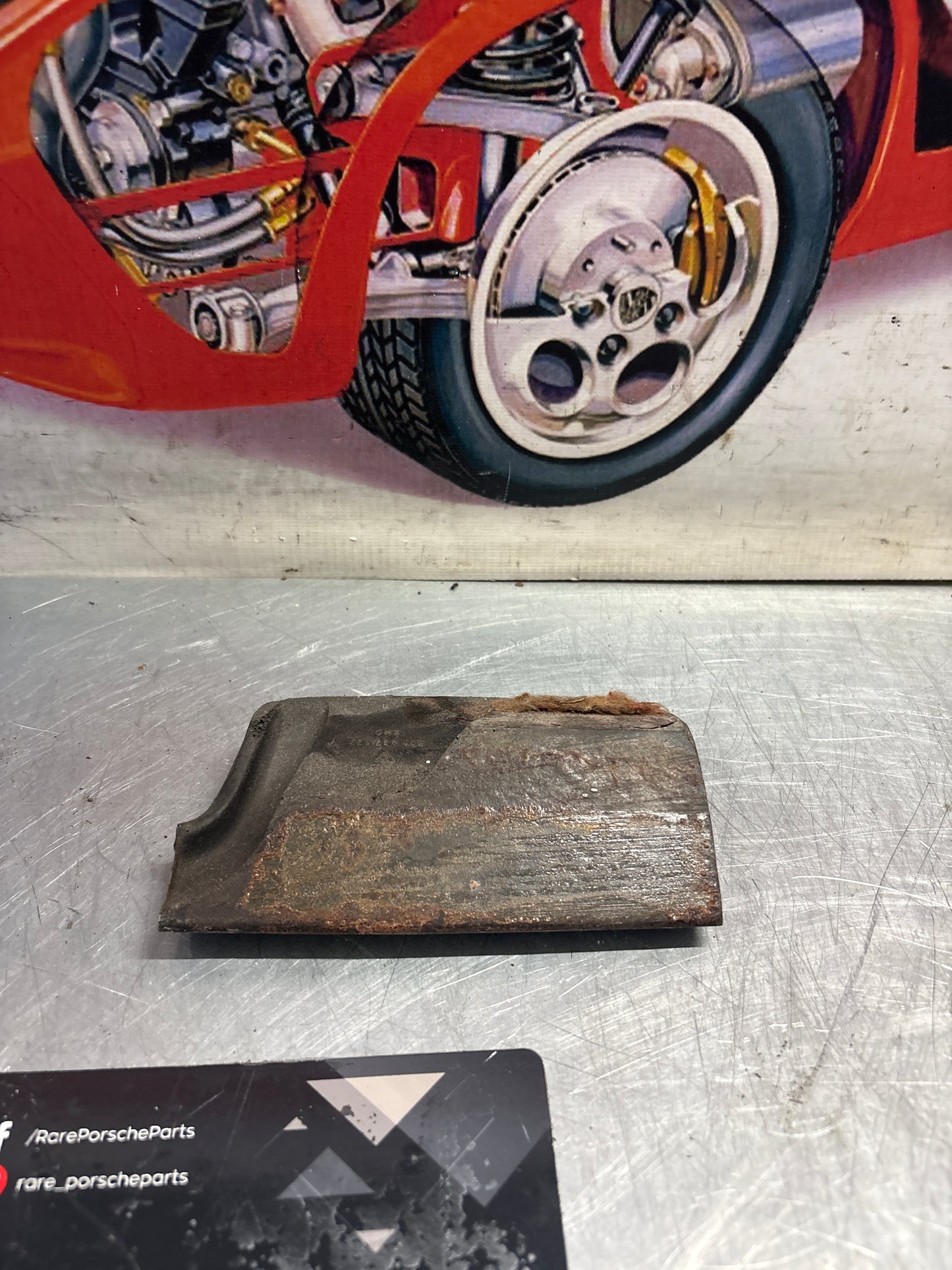 Porsche 924 944 left roof frame padding, used 477867527