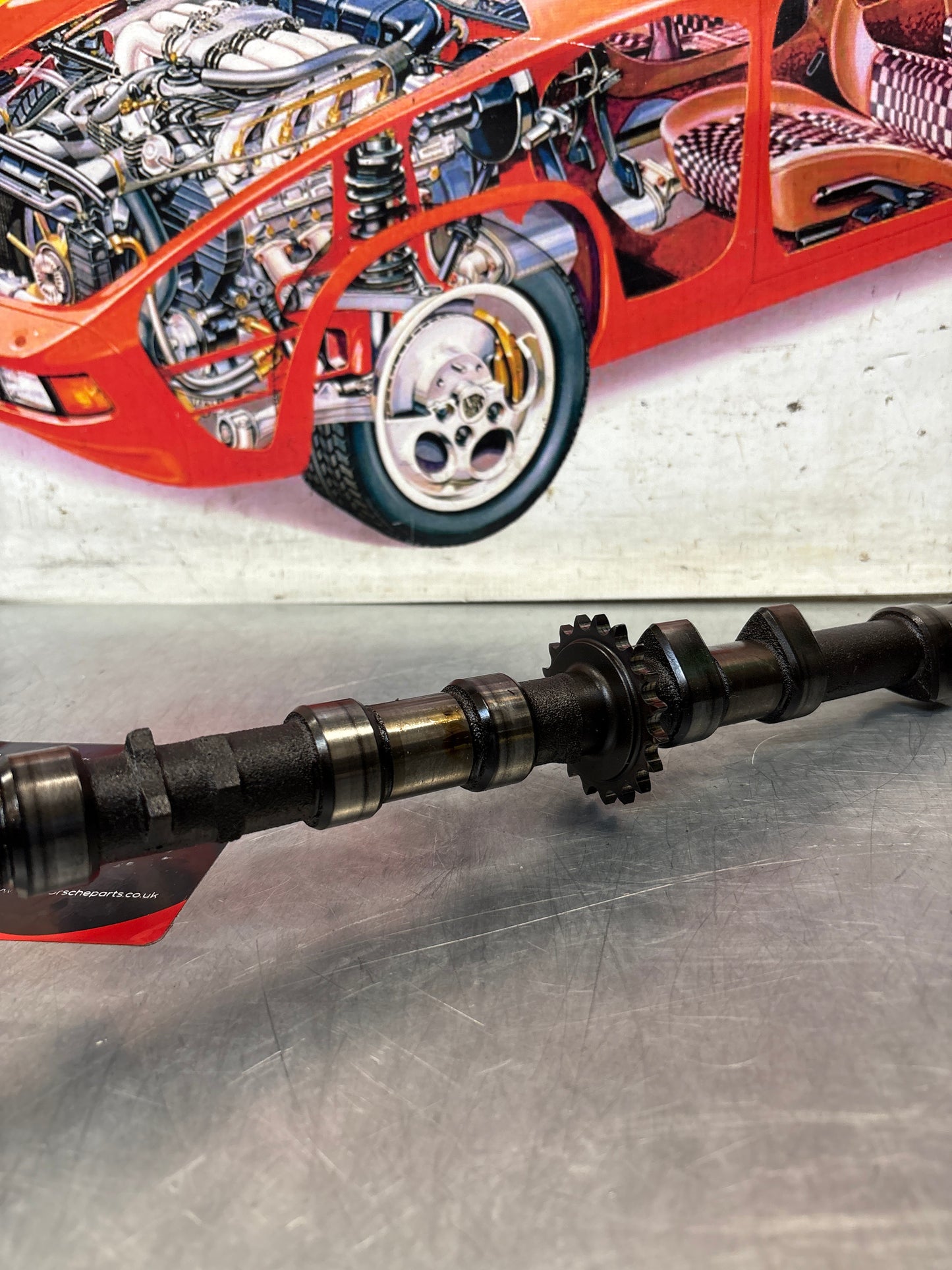 Porsche 928 S3 M28.45/46 engine Camshaft, exhaust side, cylinder 5-8, used 9281052944R / 92810529407