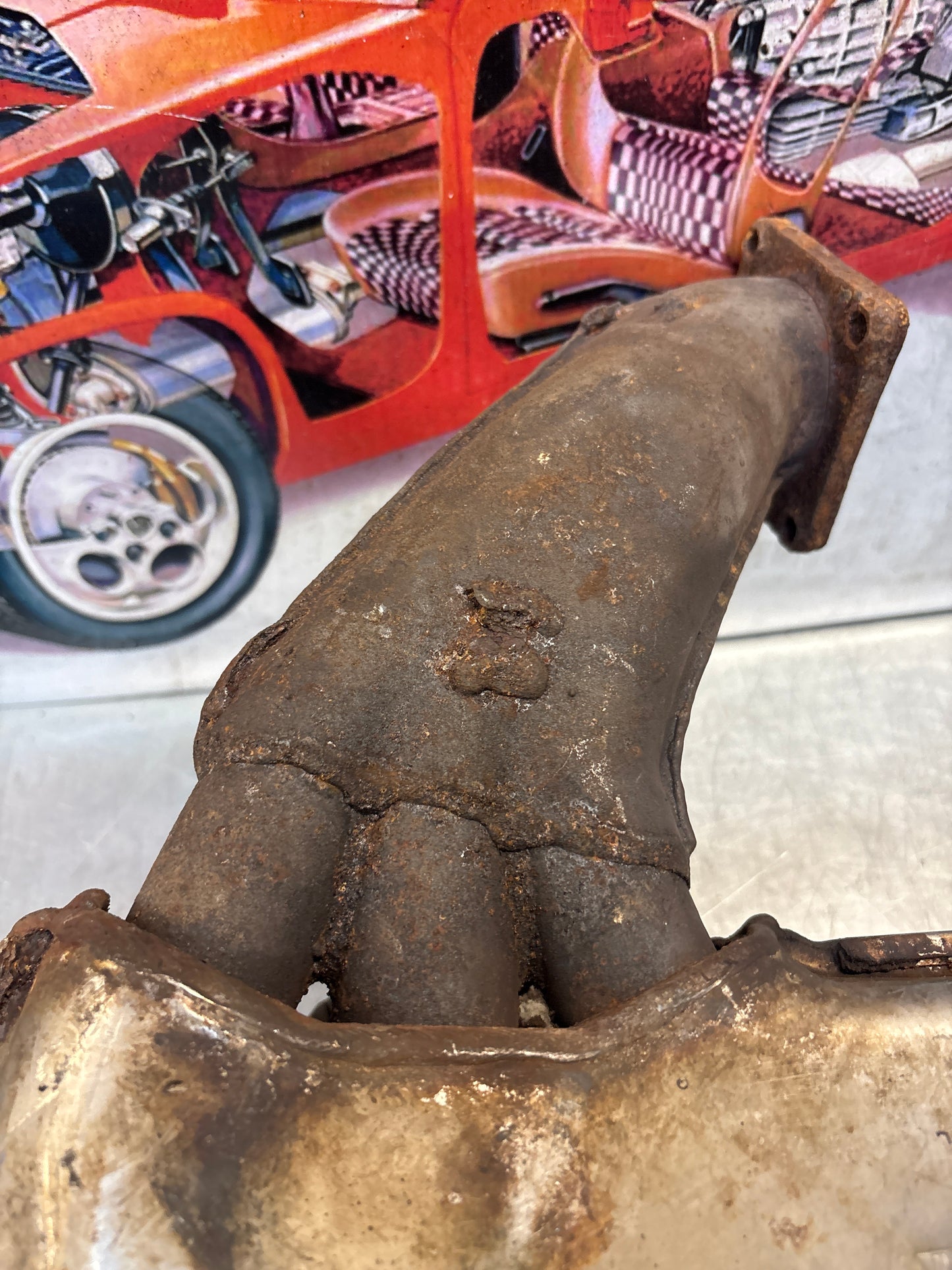 Porsche 911 964 left heat exchanger, used 96421103905