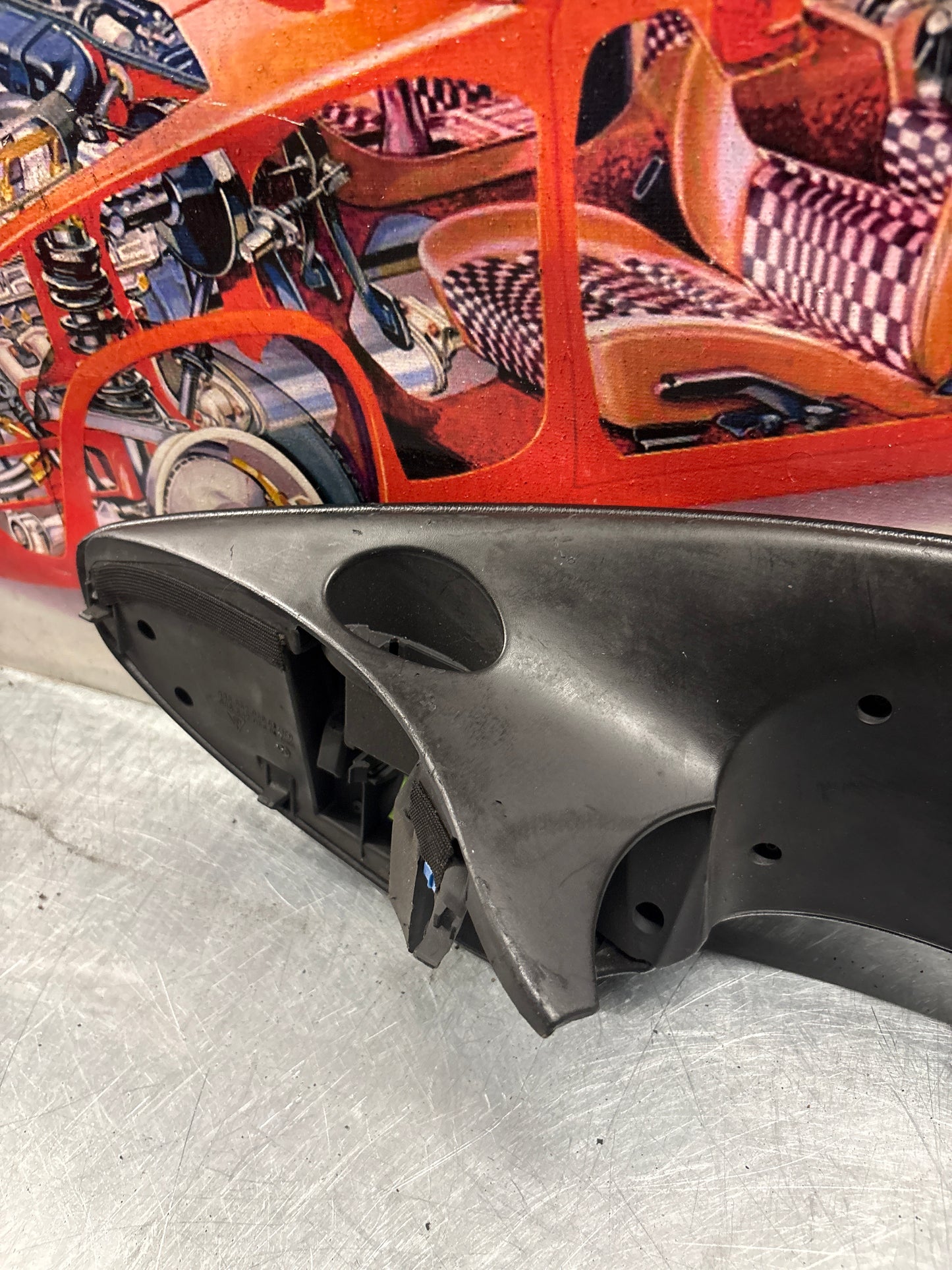 Porsche Boxster 986 RHD dashboard cluster trim,black used 98655205600 / 98655205601