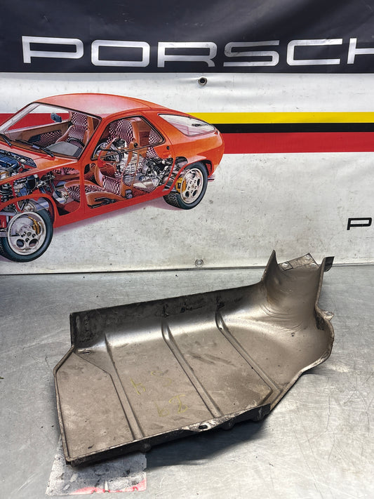 Porsche 928 heat shield protection plate 92850493104 Later type with ribs, used