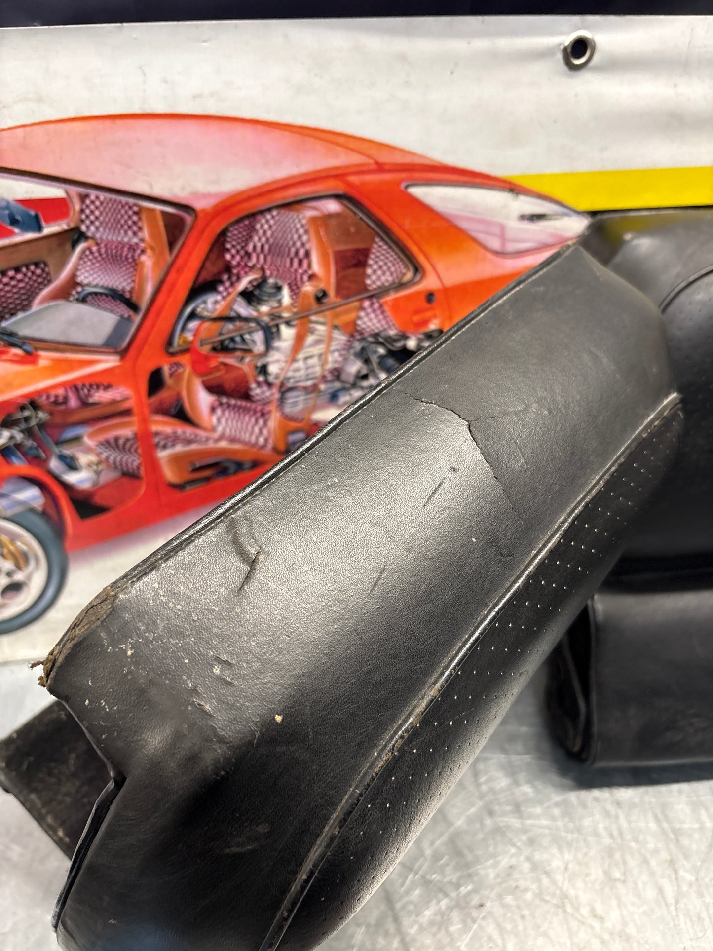 Porsche 928 black leather rear seat set, used