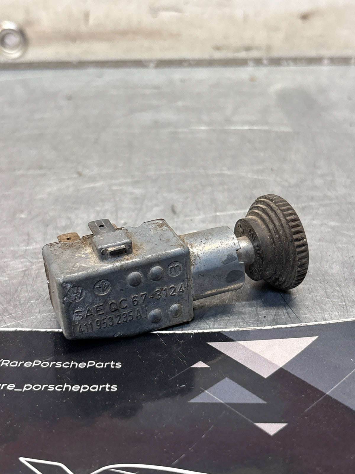 Porsche 914 hazard light switch, used, 411953235A