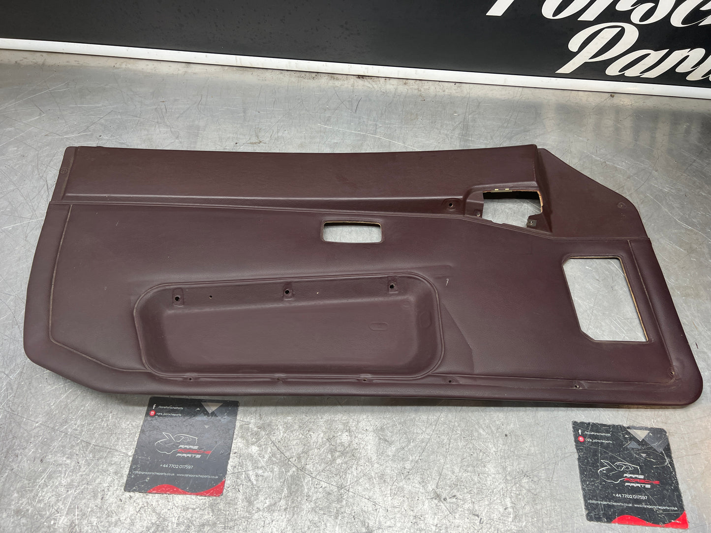 Porsche 944 left burgundy  door card for late cars from 85.5 944555017