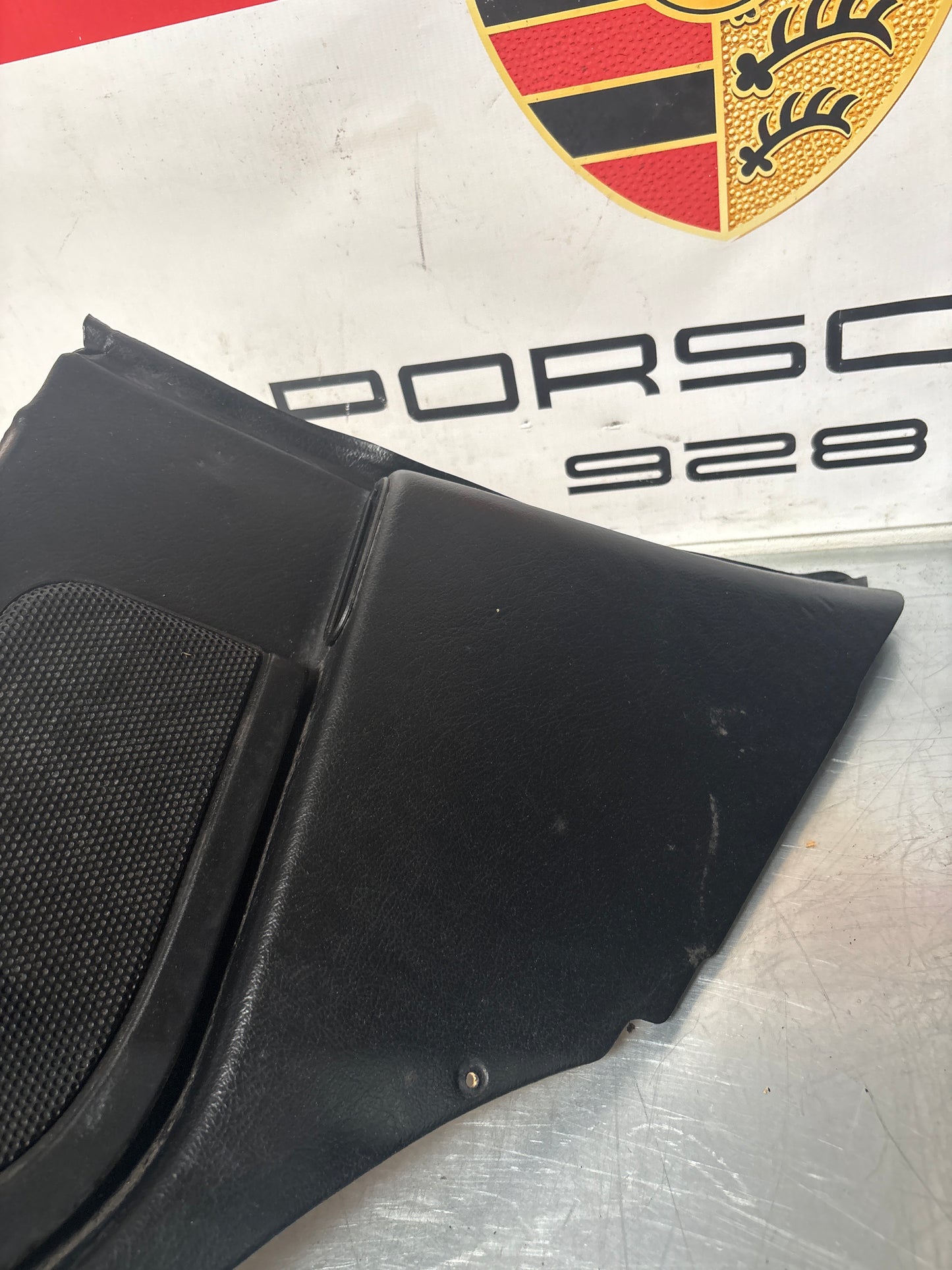 Porsche 944 Turbo S2 Black rear interior C Post trims/cards with M490 sound package, used 94455502113 / 94455502213