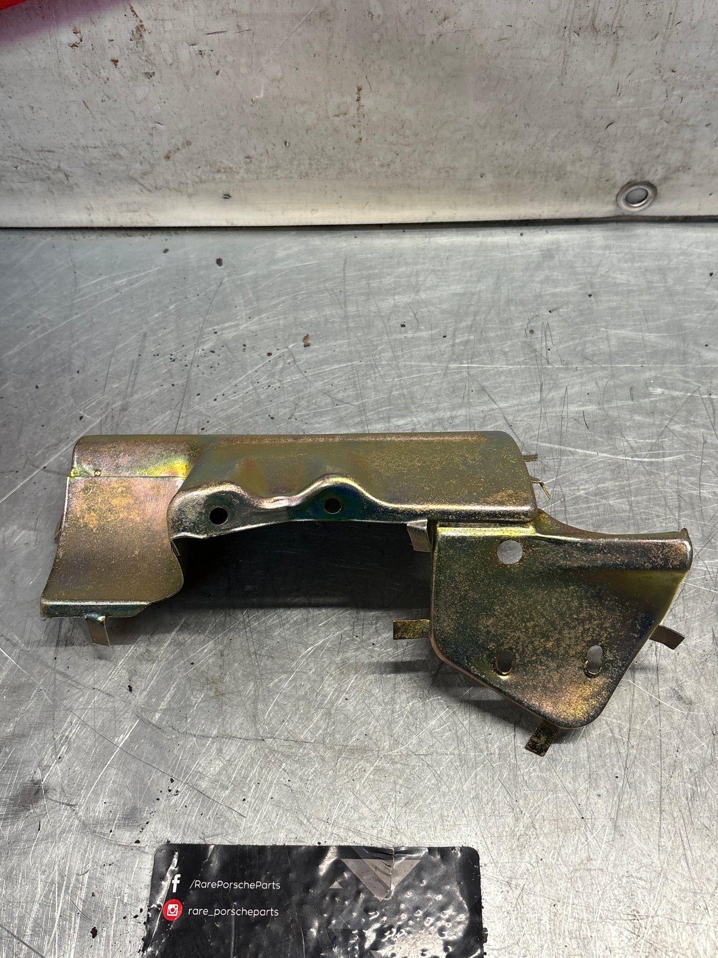 Porsche 928 78-82 mount cover heat shield plate right side, used 92837505601