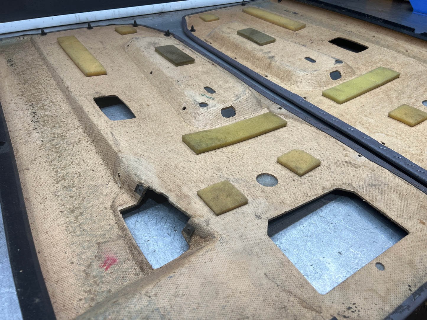 Porsche 944 85.5- pair of late UsedPorsche grey door cards, 94455501701 / 94455501801 used