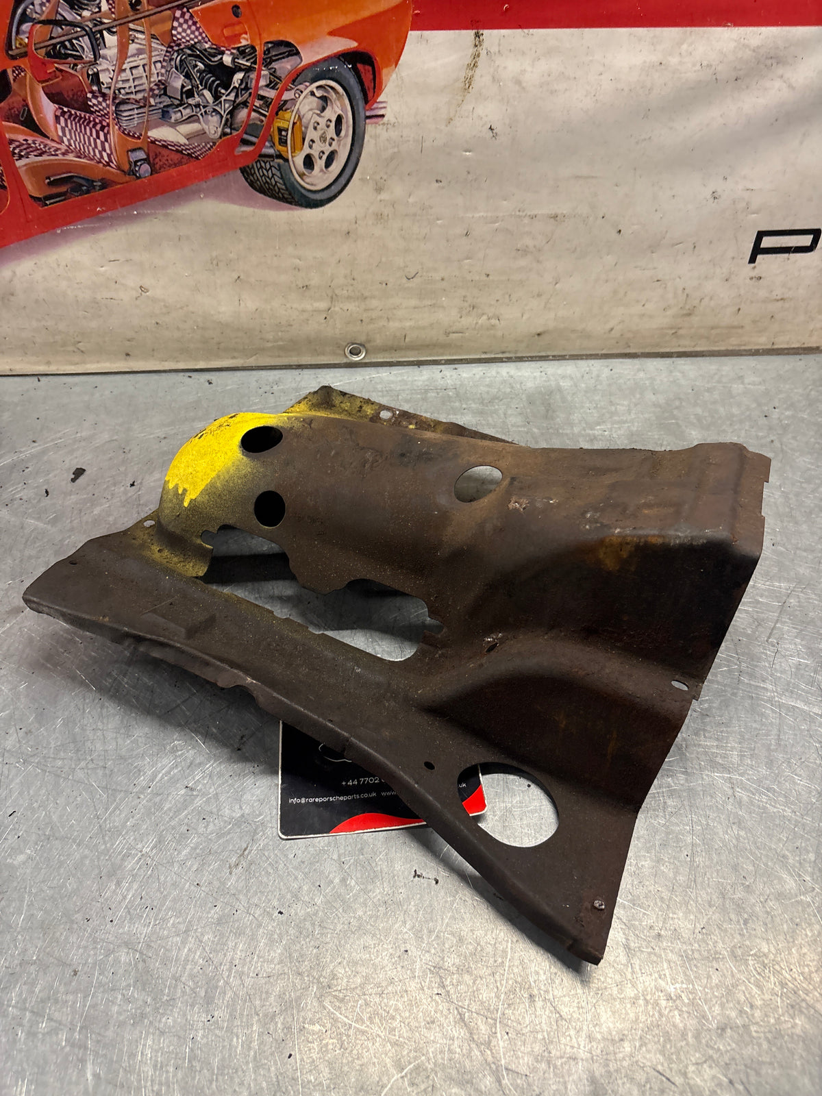 Porsche 914 cylinder cover heat shield, used 022119299A