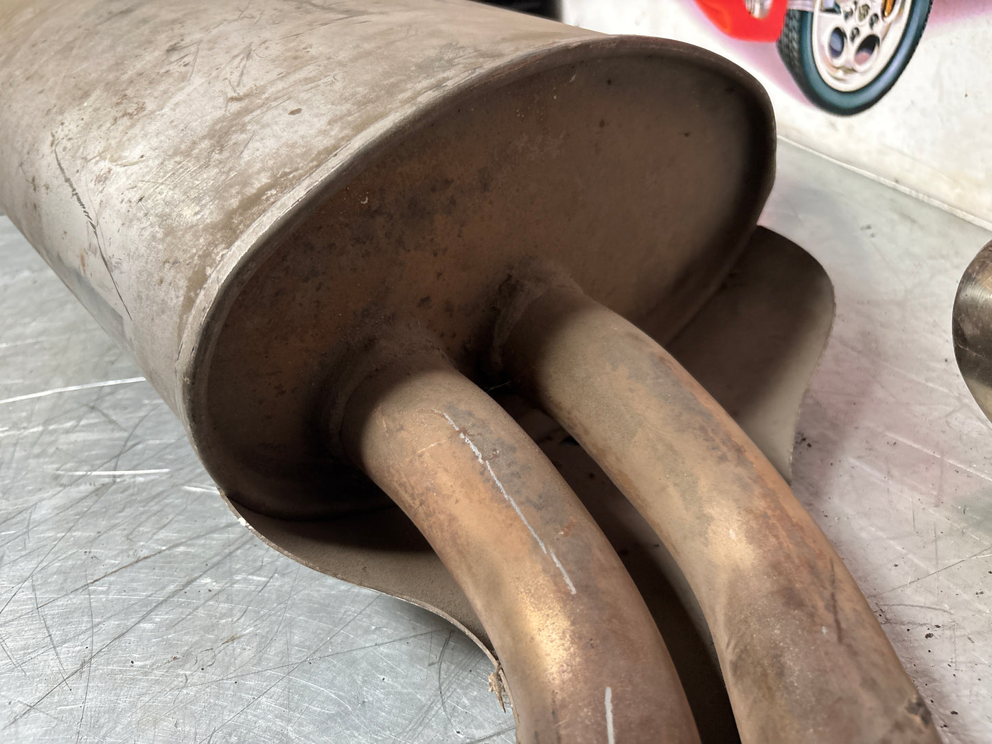 Porsche 968 exhaust system rear muffler, used 94411104111