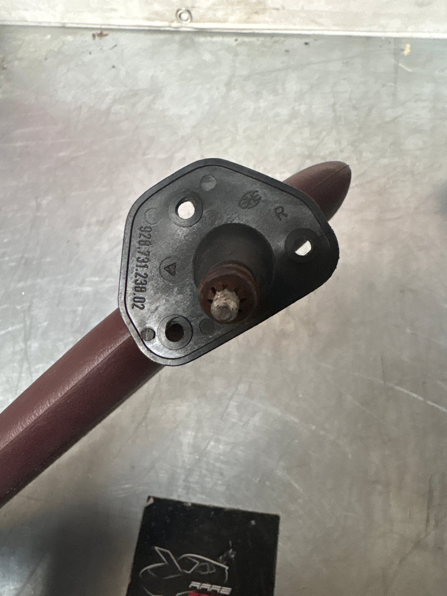 Porsche 928 burgundy sun visor, used right 92873123802