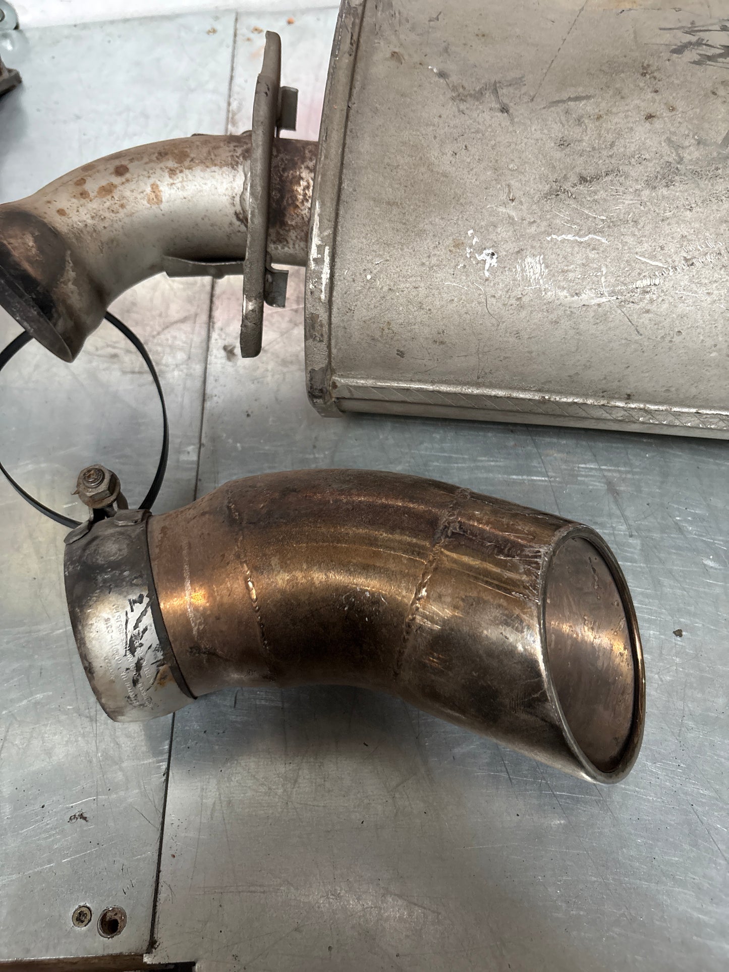 Porsche 968 exhaust system rear muffler, used 94411104111