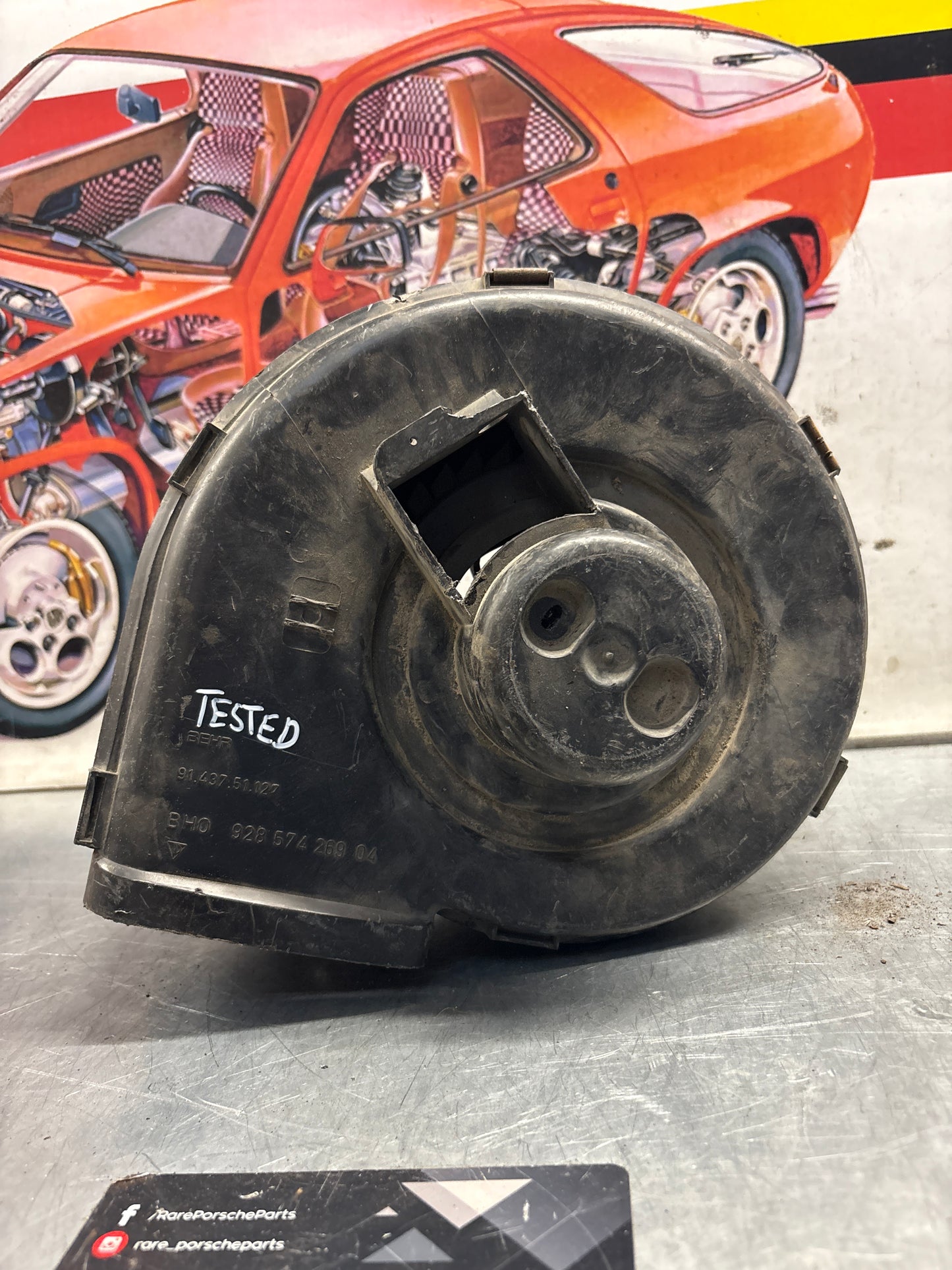 Porsche 928 Blower motor, used, tested 92857426704 / 92857426904