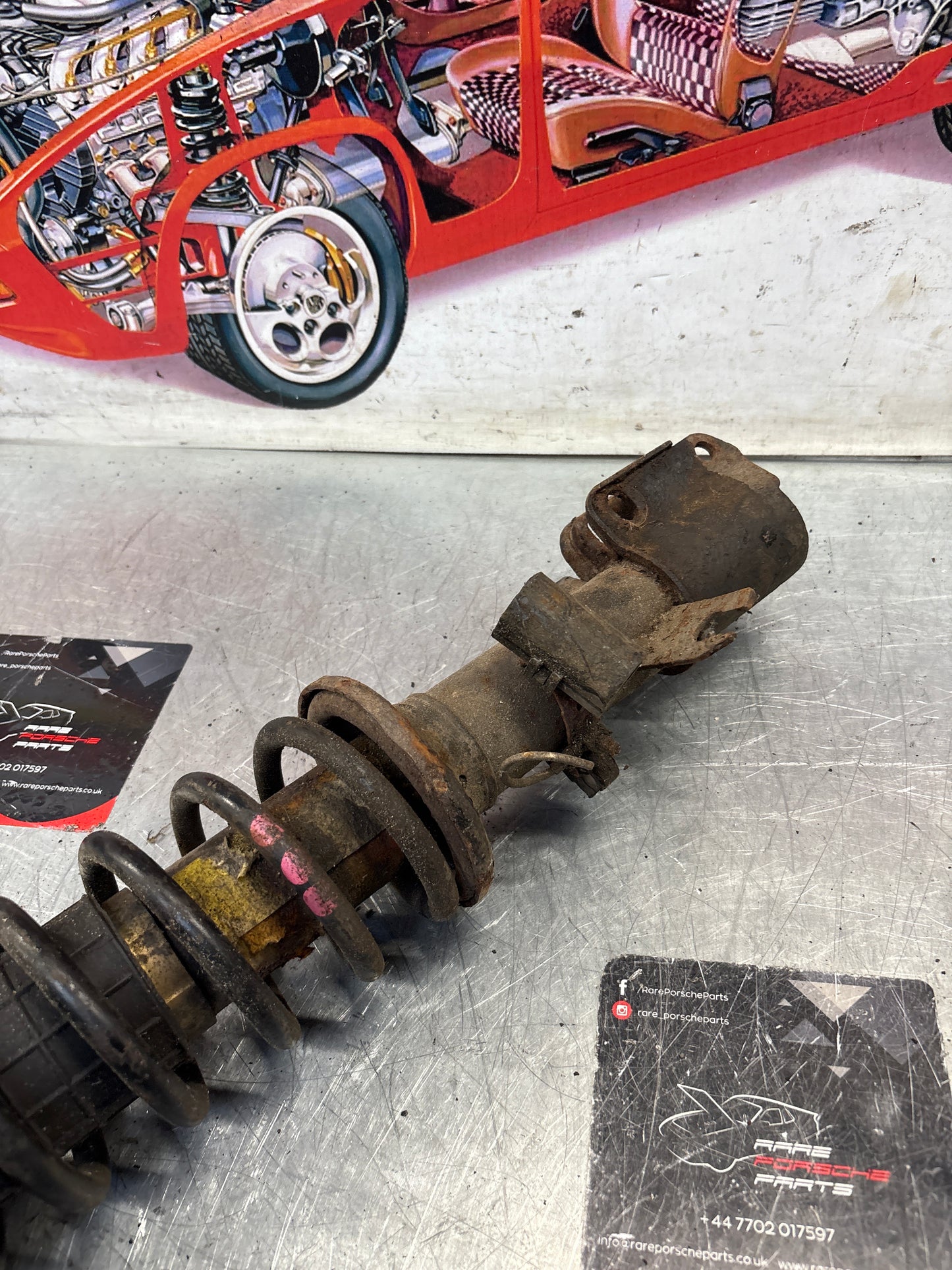 Porsche 944 S2 front shock absorber, used 95134303205