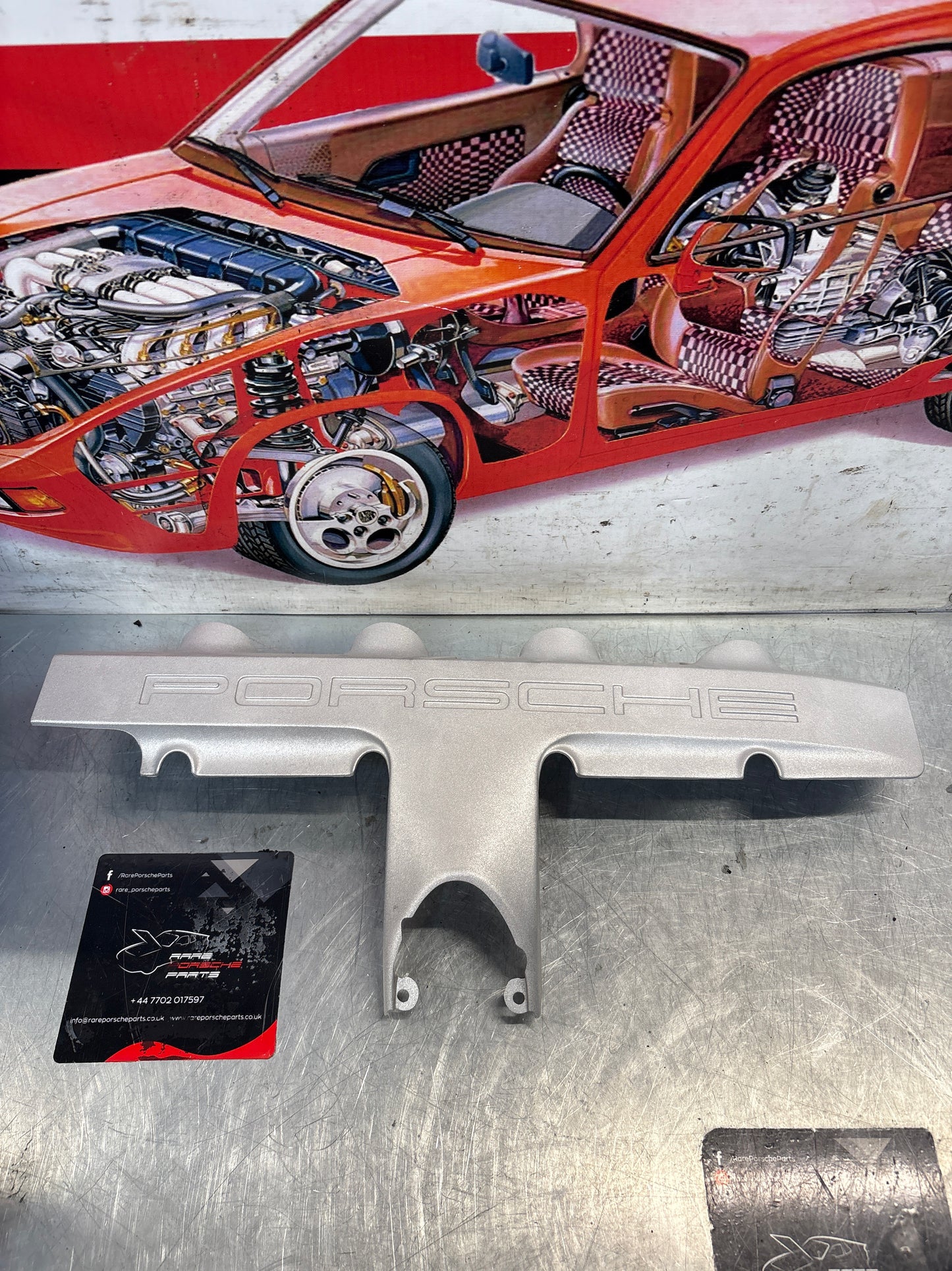 Porsche 968 fuel rail intake cover, refurbished 94411038000