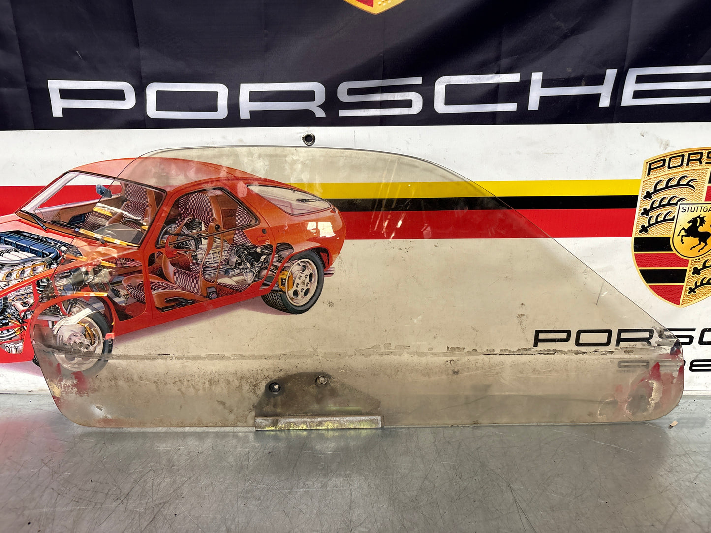 Porsche 928 Right hand side door window glass, brown 92853701602 used