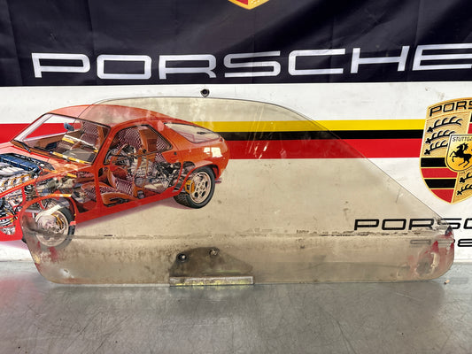 Porsche 928 Right hand side door window glass, brown 92853701602 used