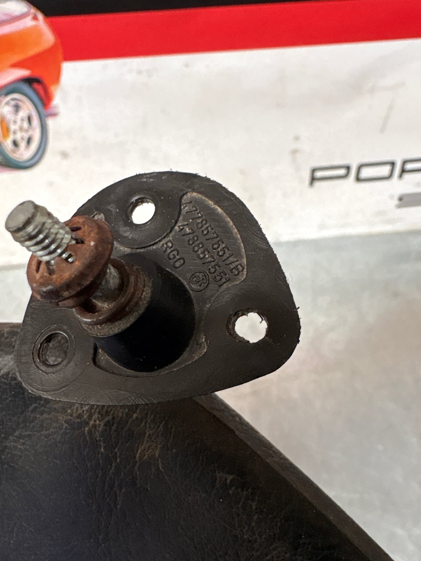 Porsche 924 944 Left N/S driver side sun visor, black without mirror, for spares or repair 477857551