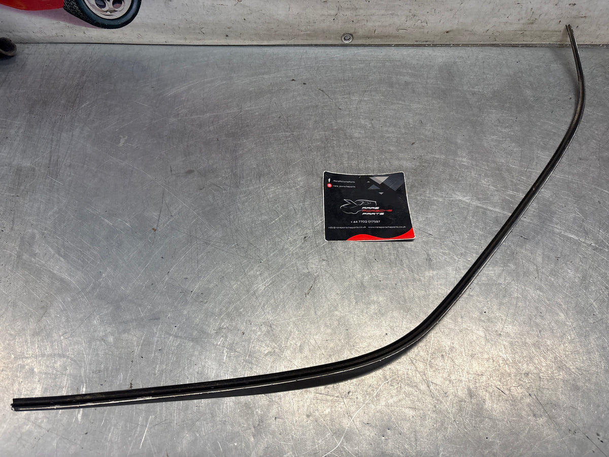 Porsche 928 rear left quarter glass cover strip, used 92854341708