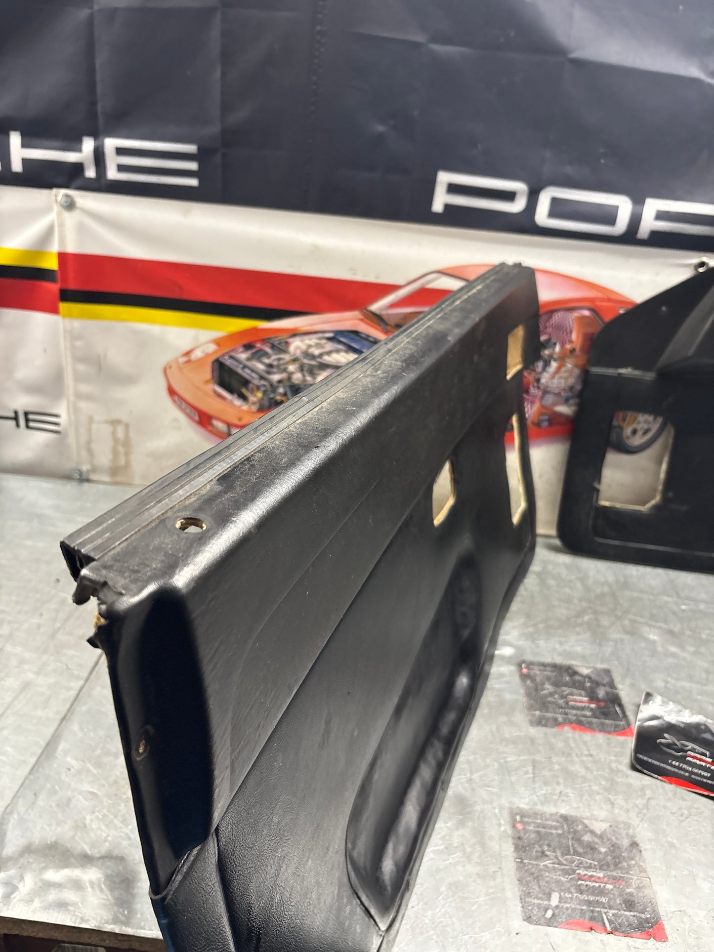 Porsche 924 / 944 Pair of early electric door cards, LHD 477867012 / 477867011