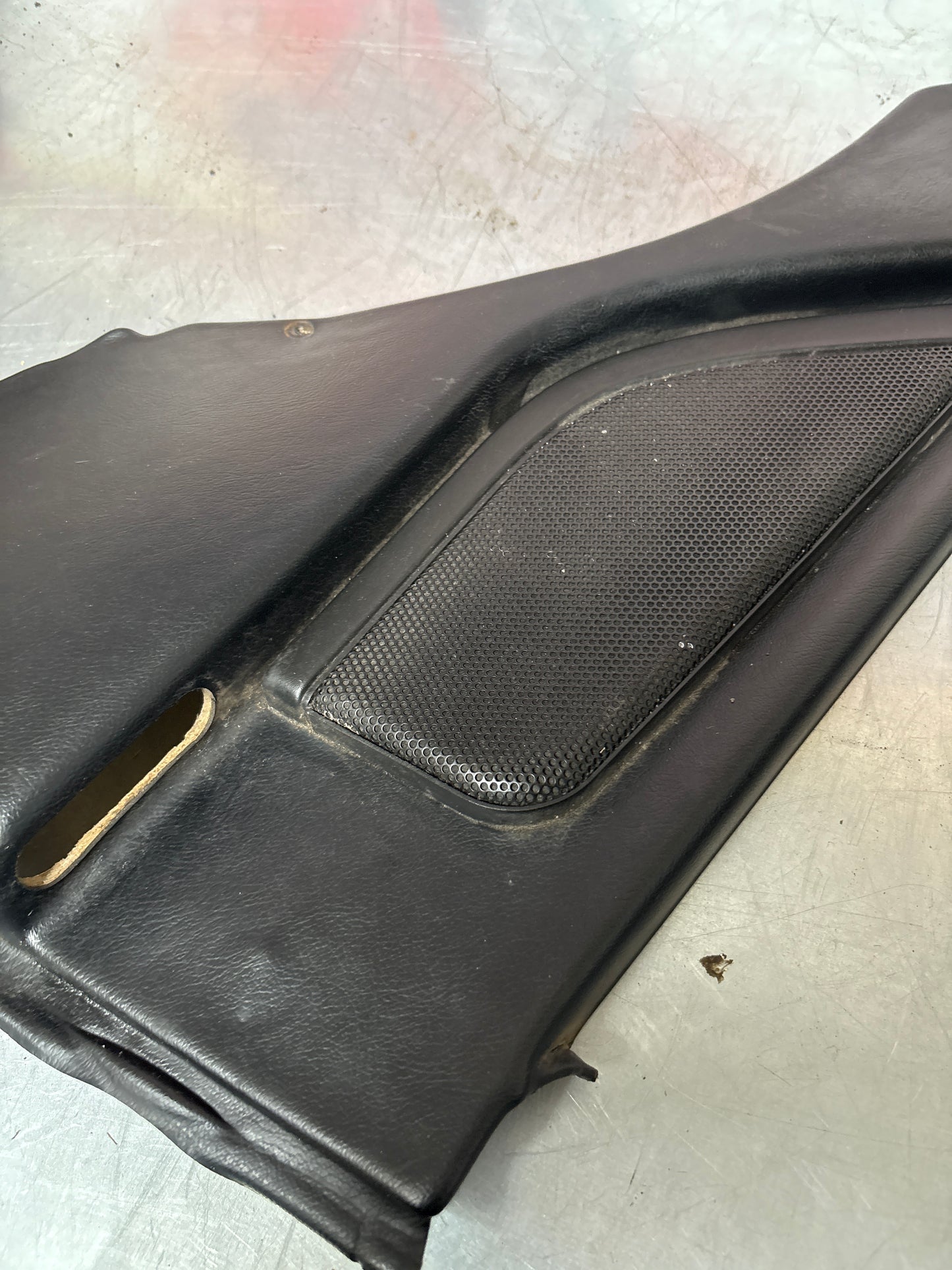 Porsche 944 Turbo S2 Black rear interior C Post trims/cards with M490 sound package, used 94455502113 / 94455502213