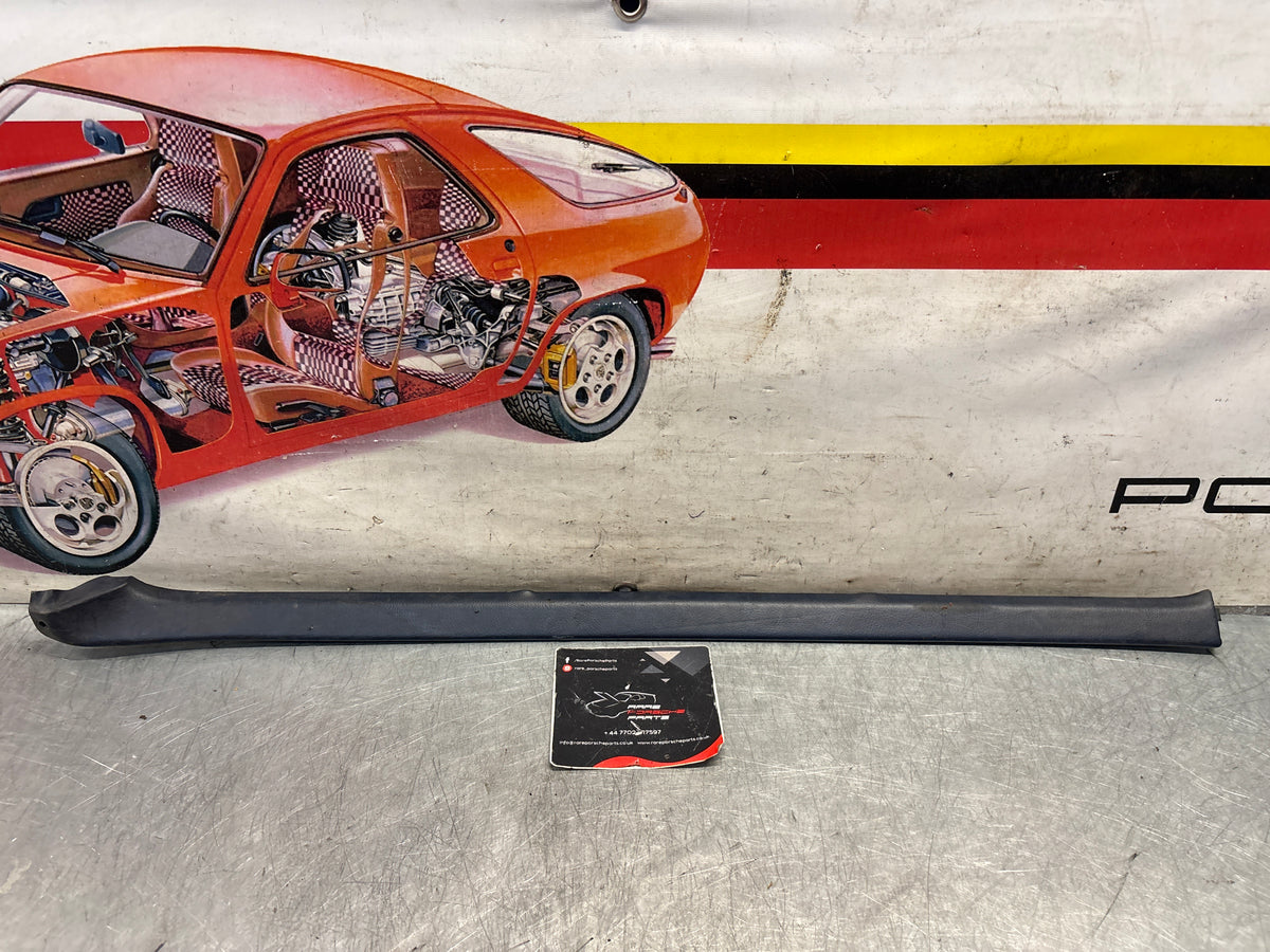 Porsche 928 tailgate trim, left, near side, marine blue, 92855503702, used