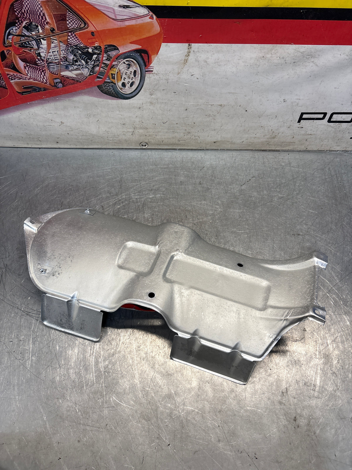 Porsche late 944 exhaust heat shield 94450313900, refurbished 