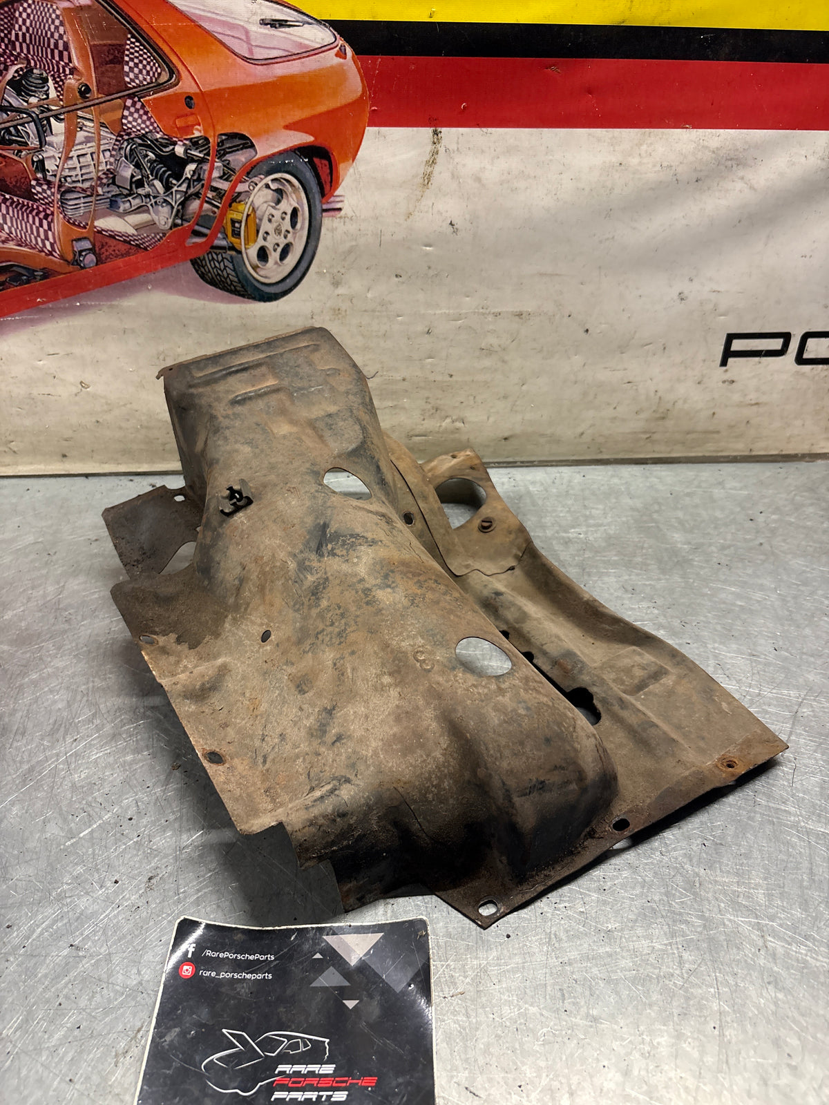 Porsche 914 cylinder cover heat shield, used 022119299A