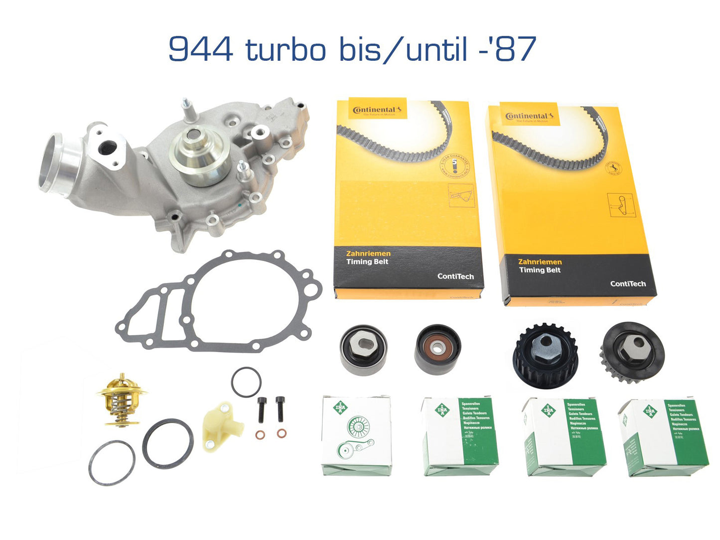 Water pump + timing belt for Porsche 944 turbo until '87 Set