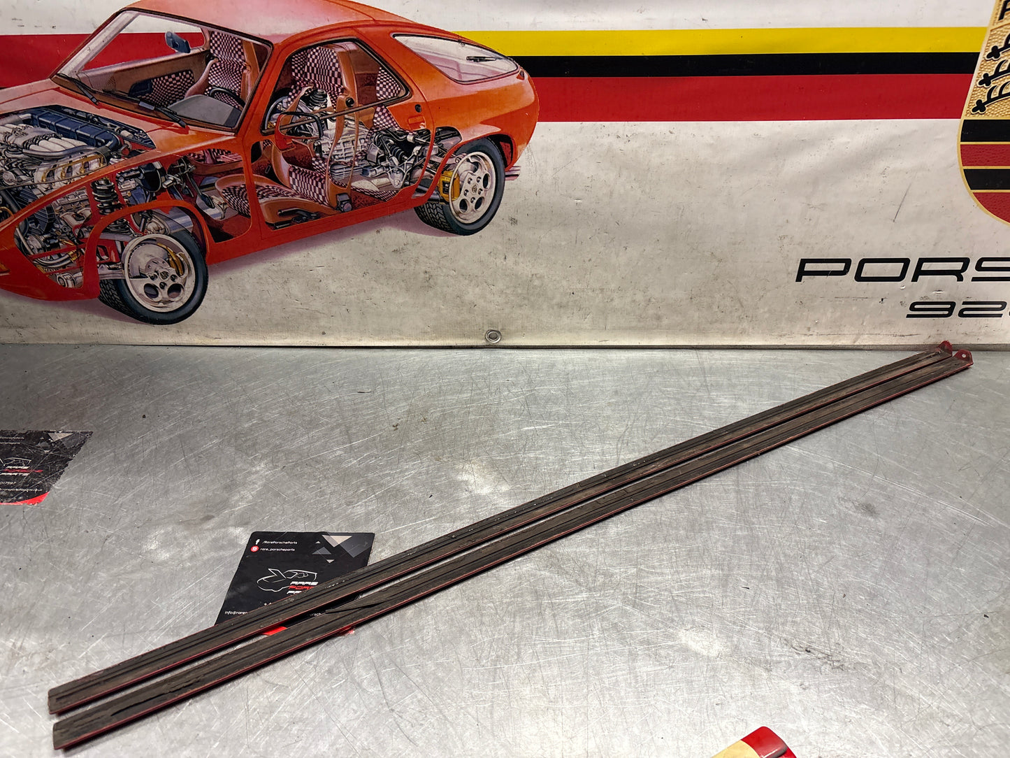 Porsche 944 set of door bump moulding trim, used 93155913700 / 93155913300 / 93155913400 / 93155914100 / 93155914200
