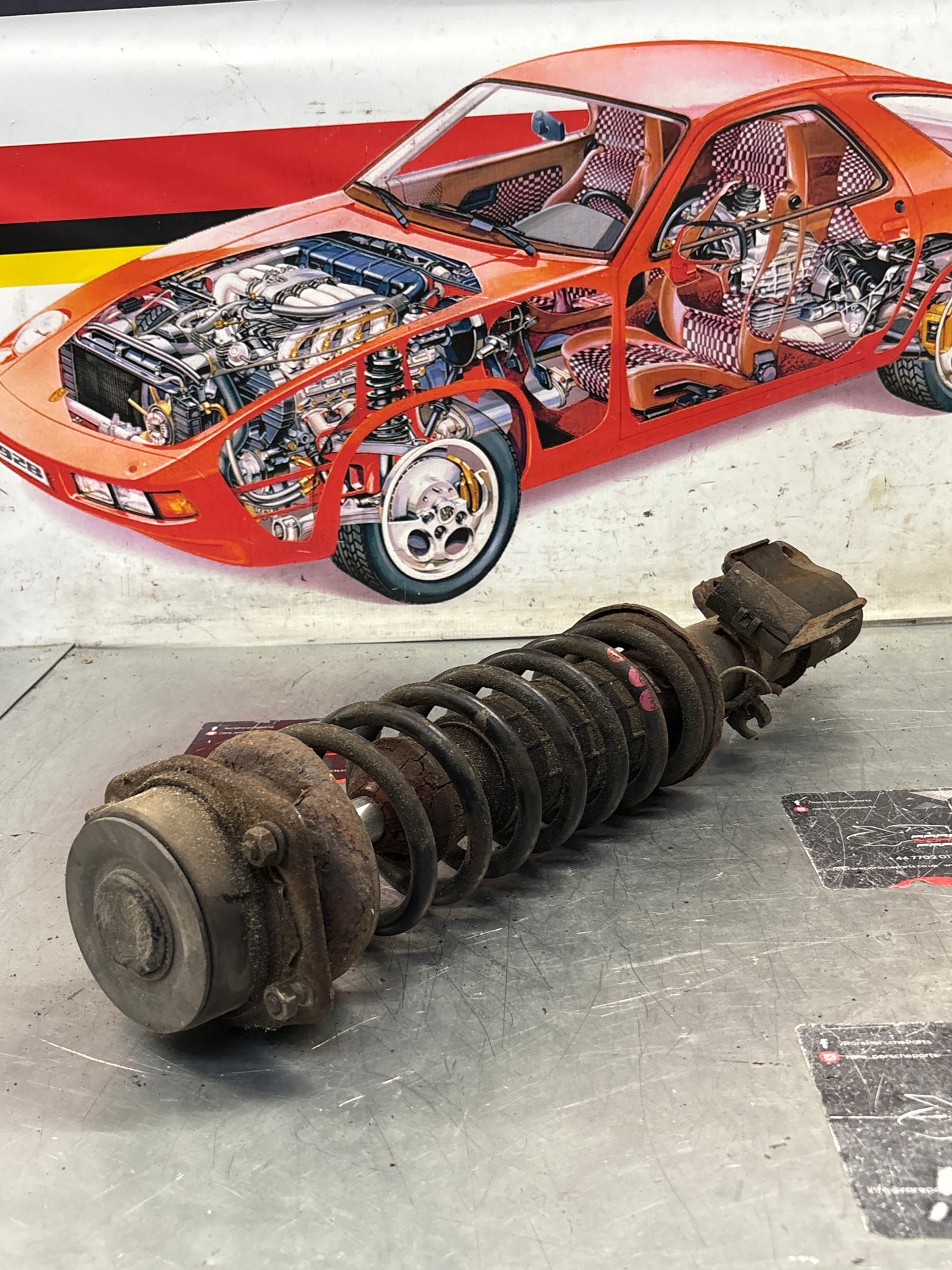 Porsche 944 S2 front shock absorber, used 95134303205