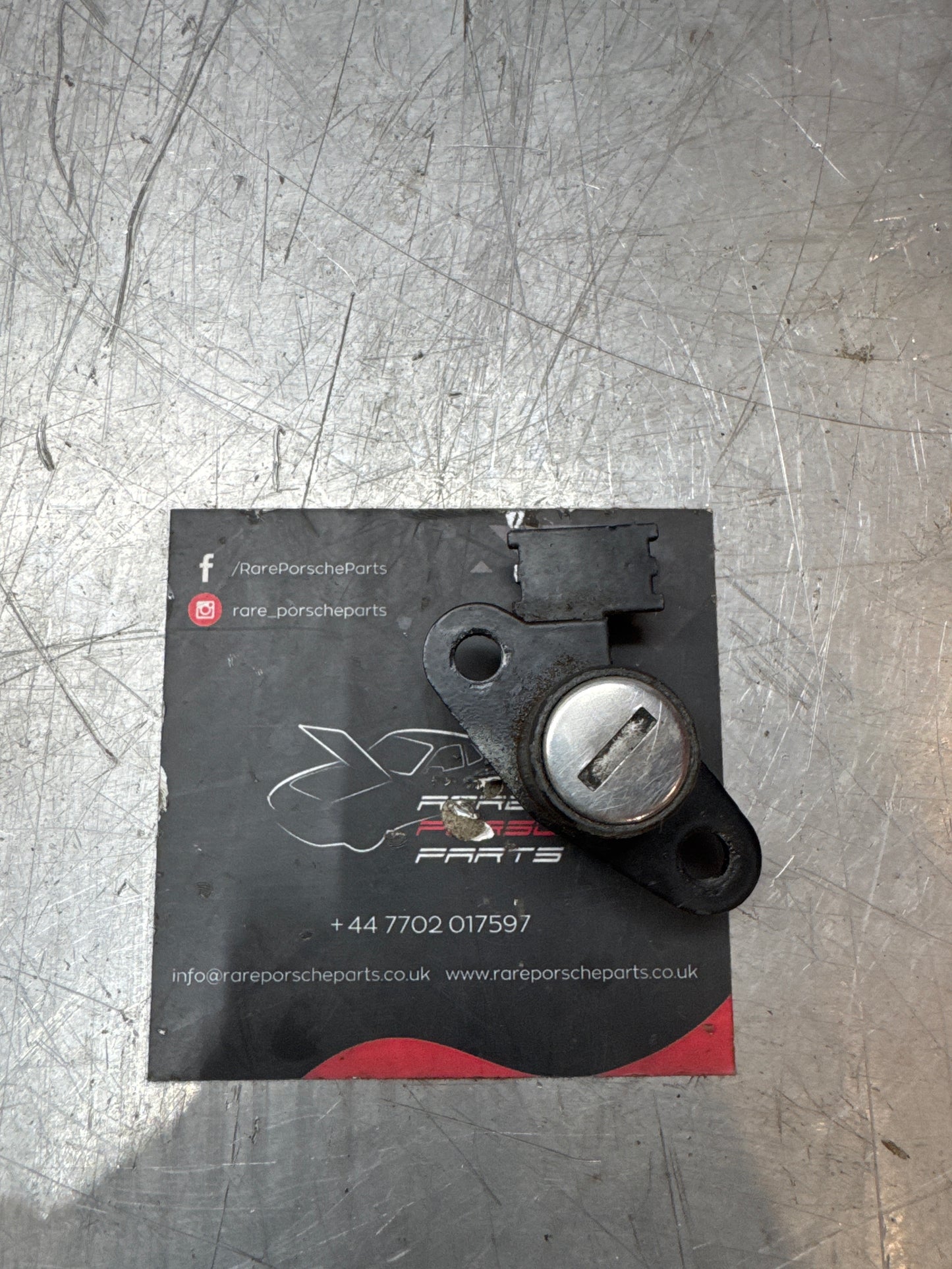 Porsche 944 late boot lock cylinder without microswitch, no key, used 94453891102