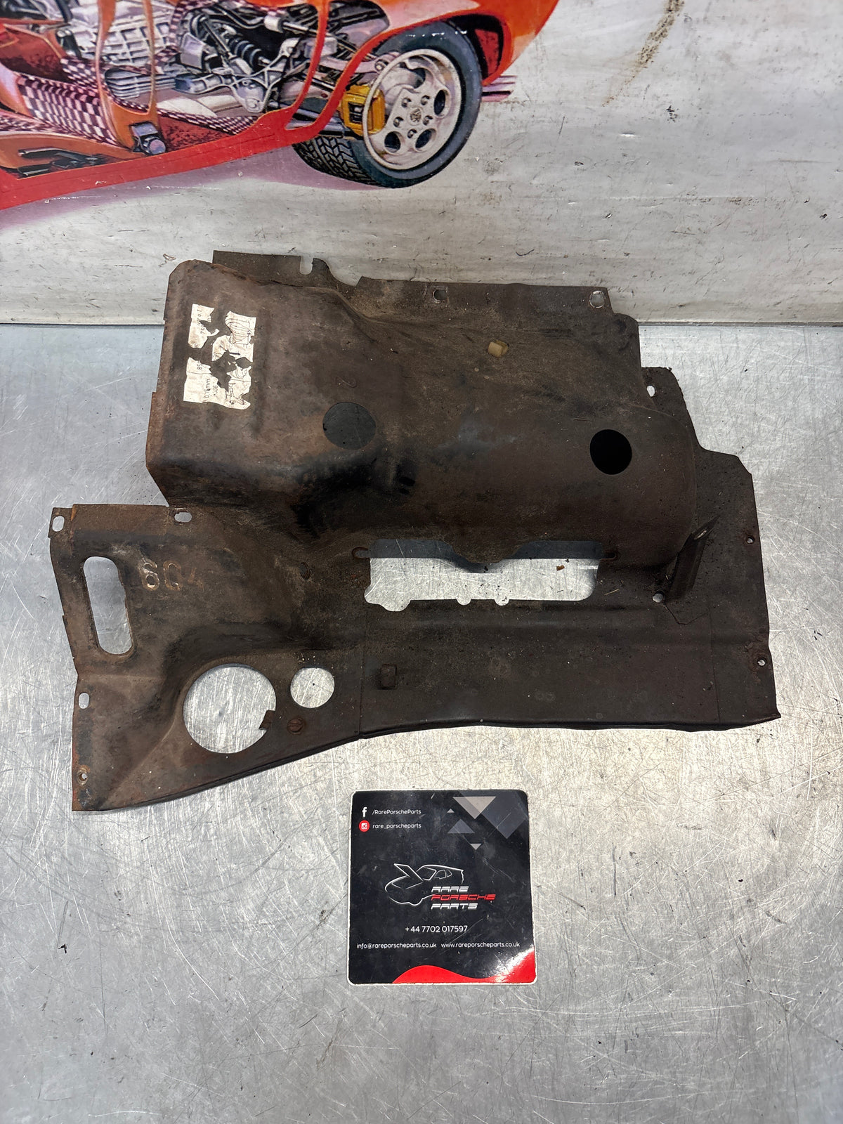 Porsche 914 cylinder cover heat shield, 022119300A Used