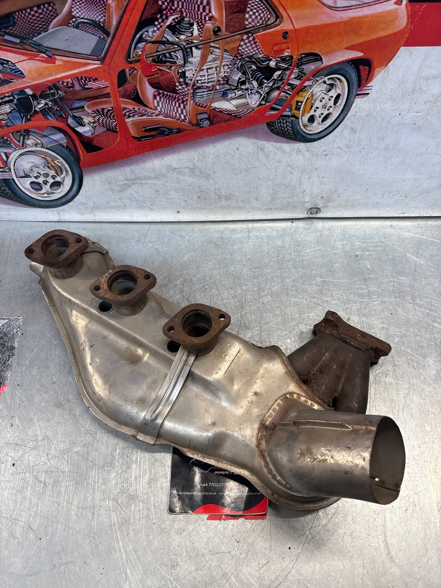 Porsche 911 964 right heat exchanger, used 96421104004