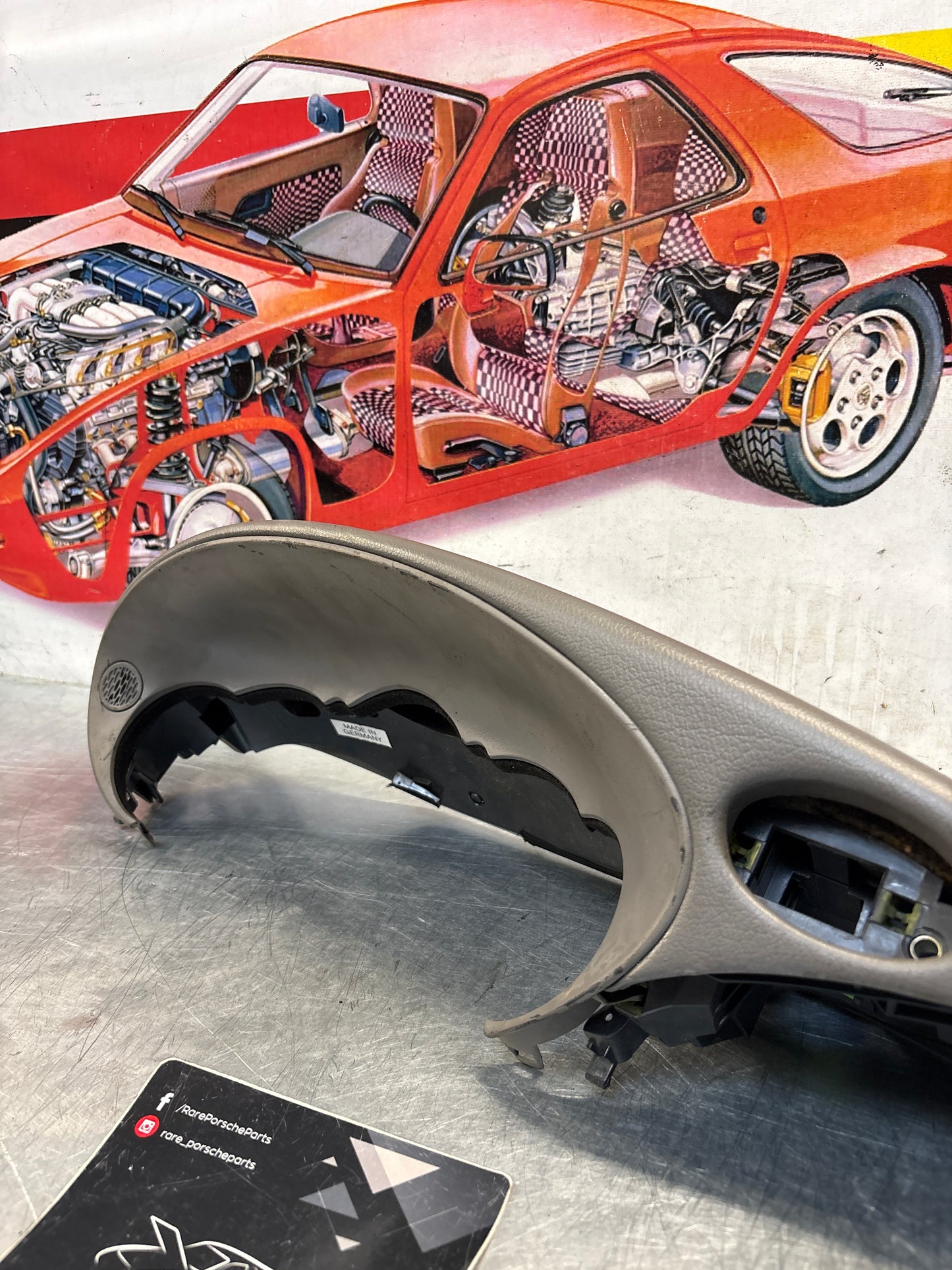 Porsche 911 996 dasboard cluster trim, used, grey 99655205902