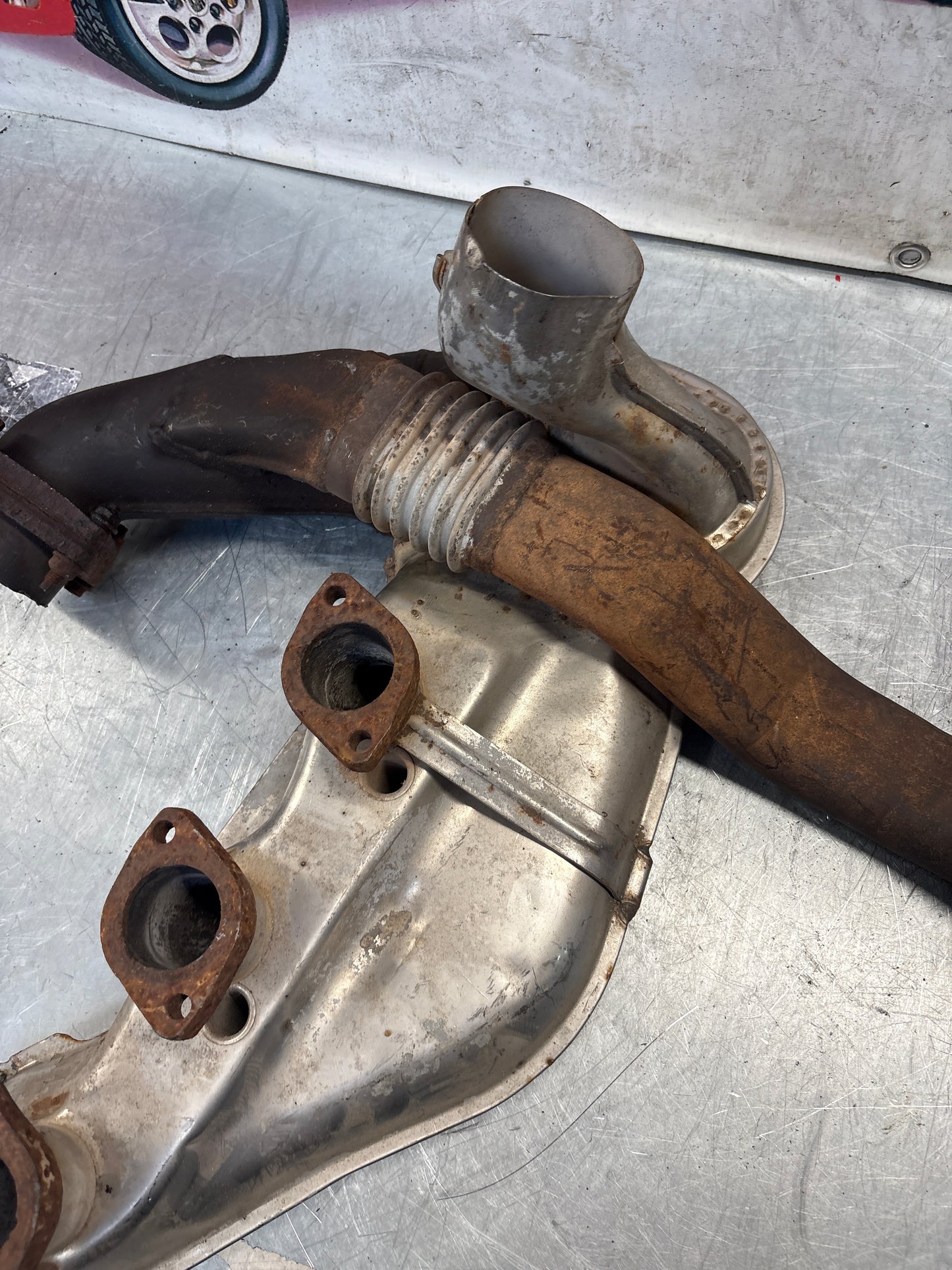 Porsche 911 964 left heat exchanger, used 96421103903