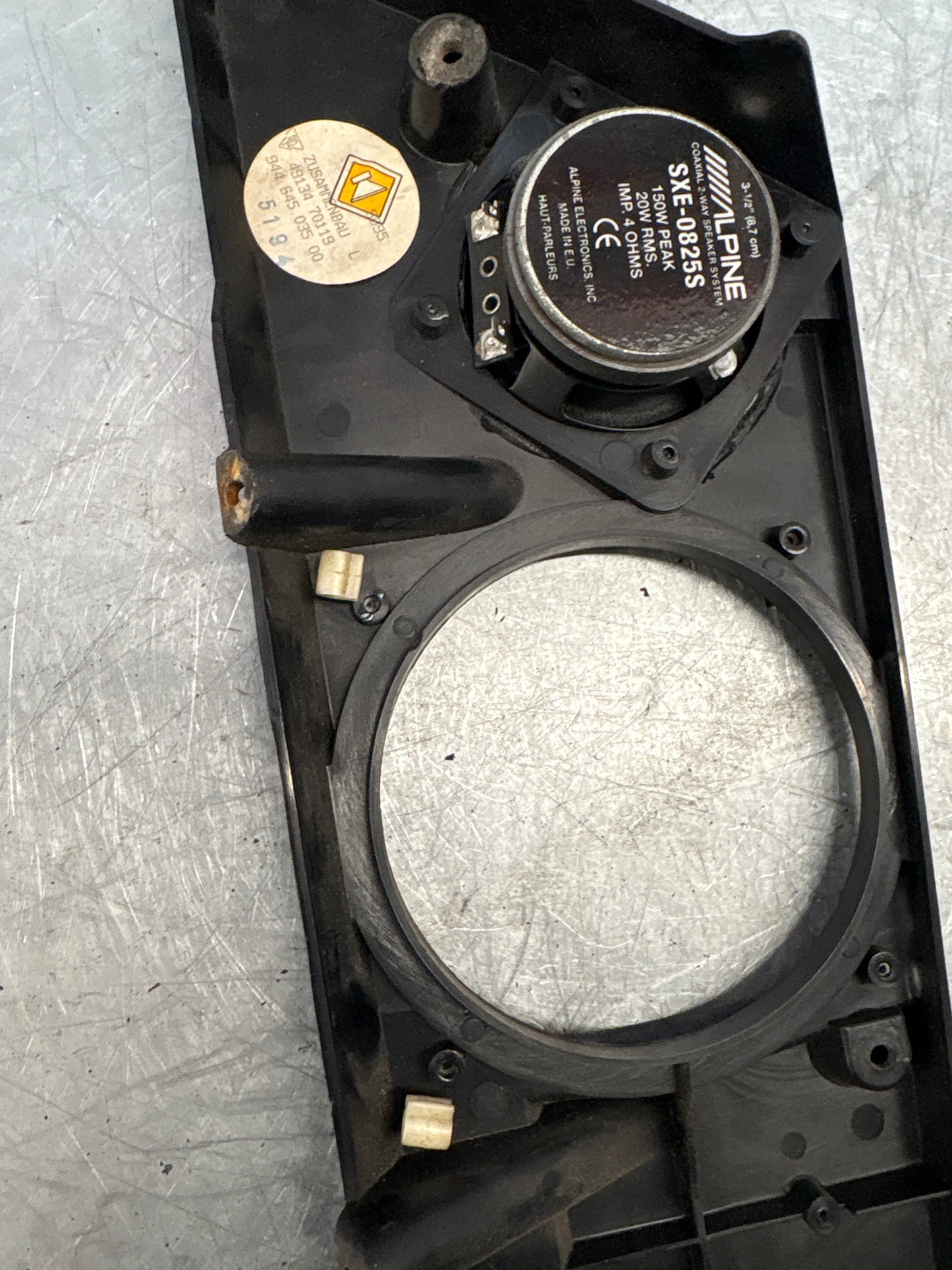 Porsche 944 left speaker board housing, used 94455514300 / 94464503500