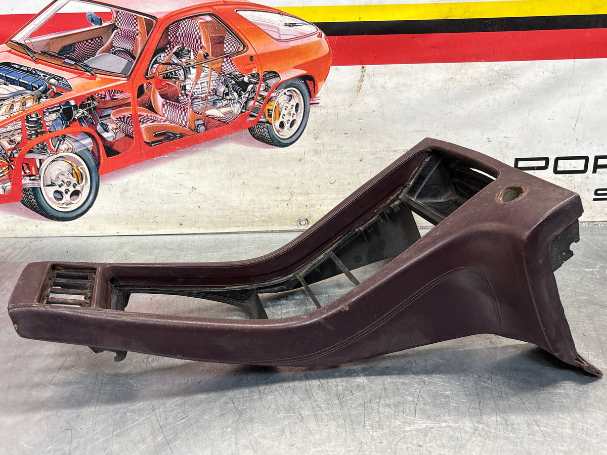 Porsche 928 Center console, used 92855206304 burgundy
