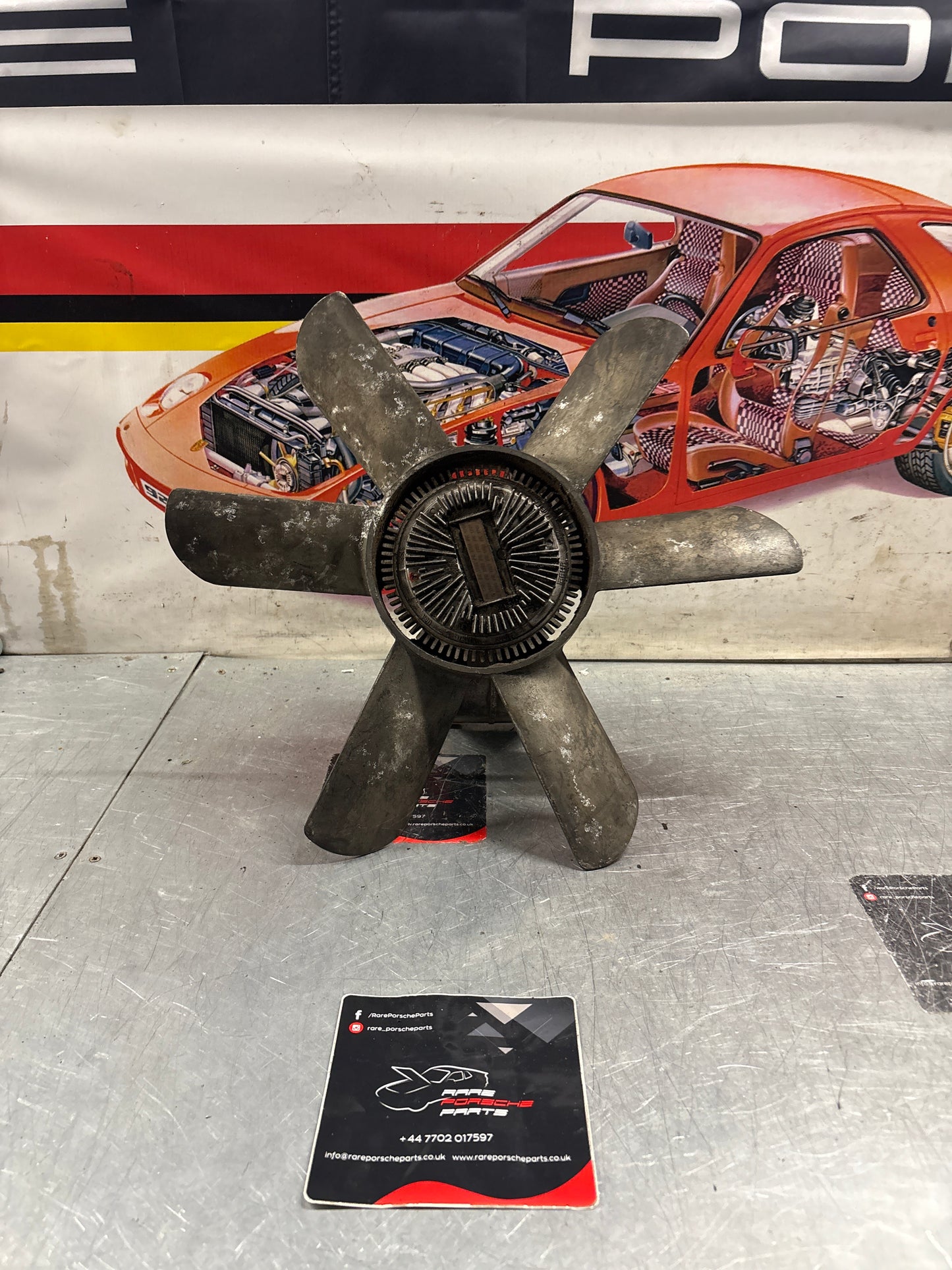 Porsche 928 Engine cooling viscous fan with bracket used 92810613701, 9281061101R