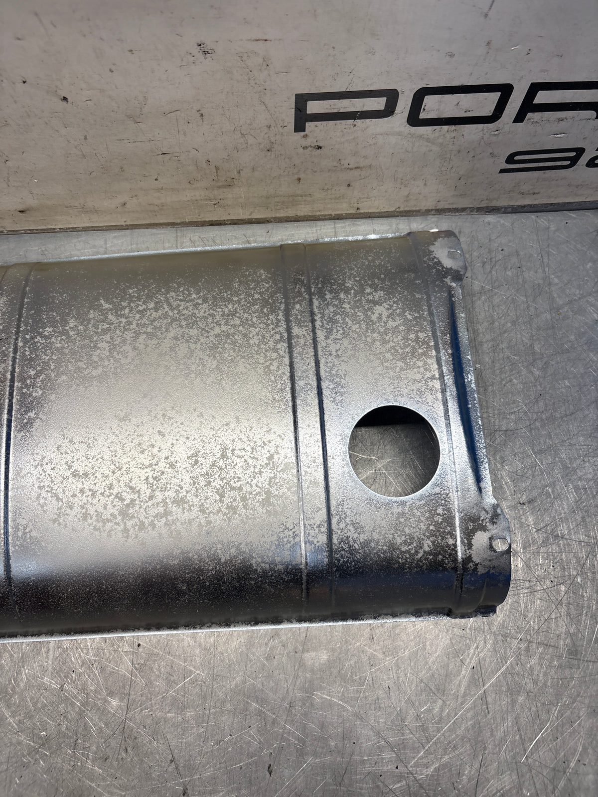 Porsche 928 heat protection plate, 92850449101, refurbished