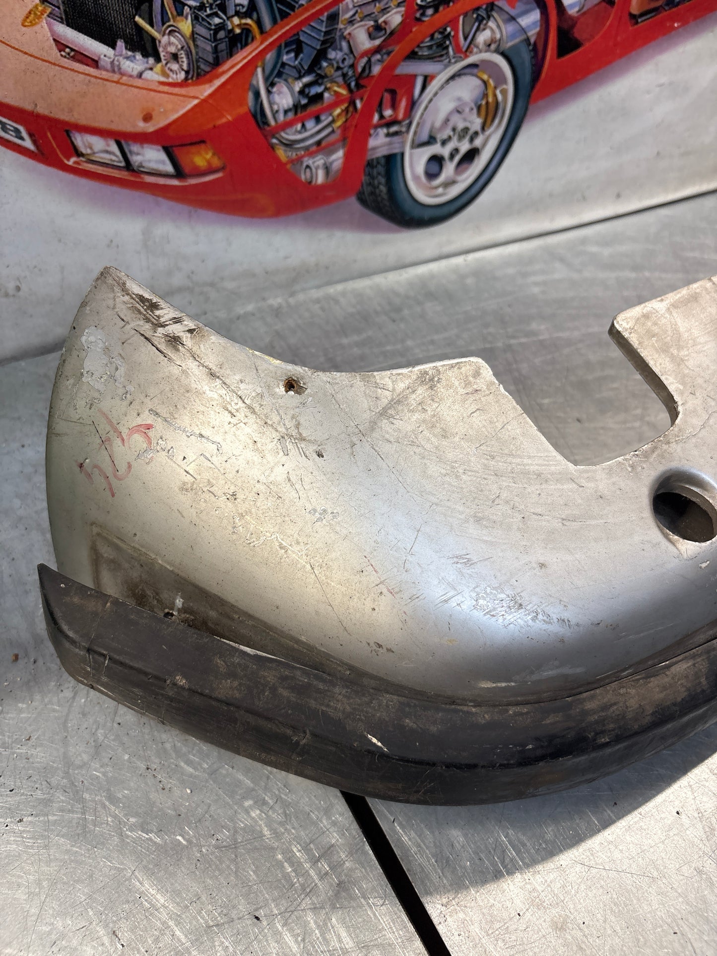 Porsche 924/924S rear bumper, used 477807313